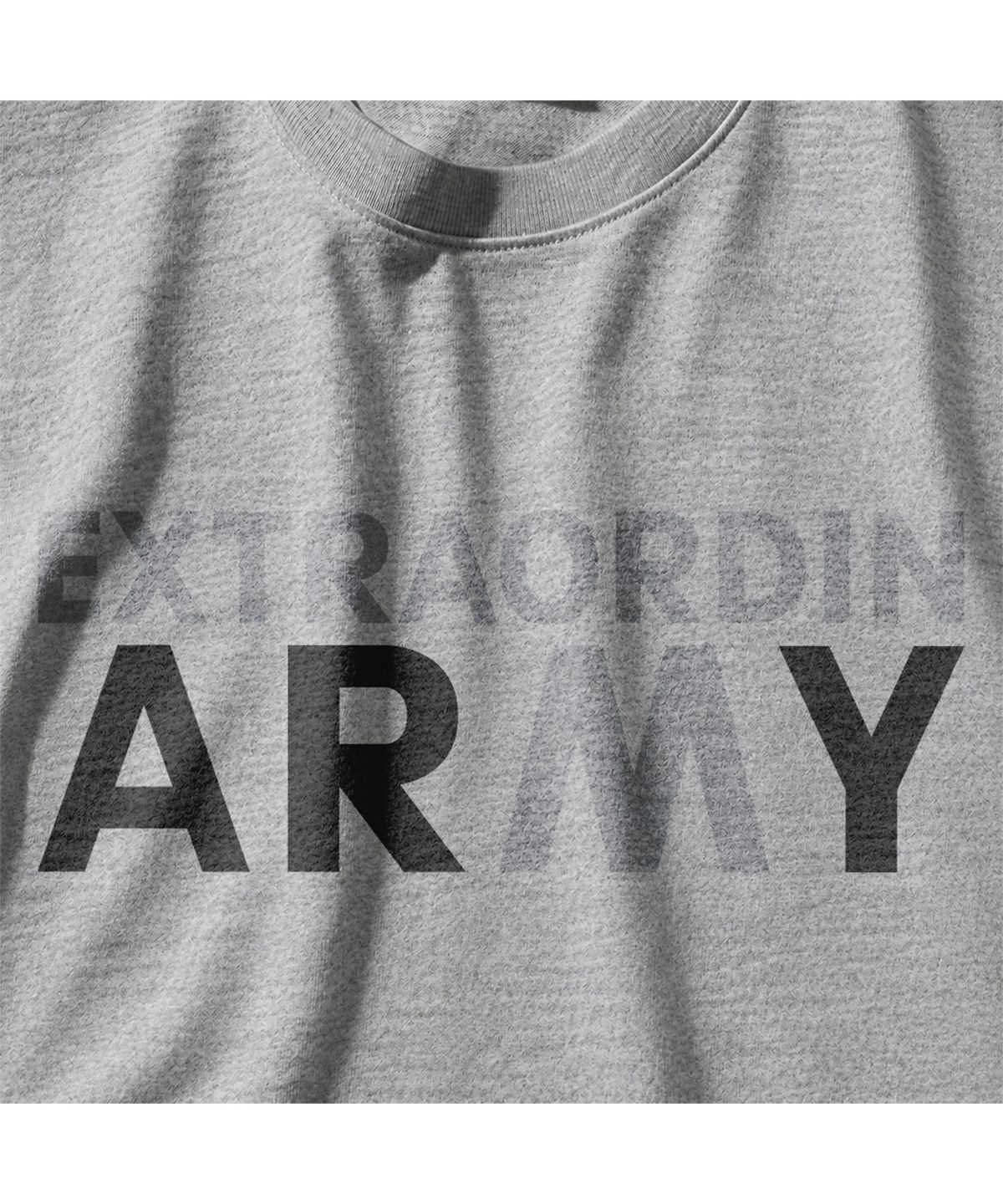 엑스트라오디너리(EXTRAORDINARY) IPFU ARMY TEE MELANGE GREY