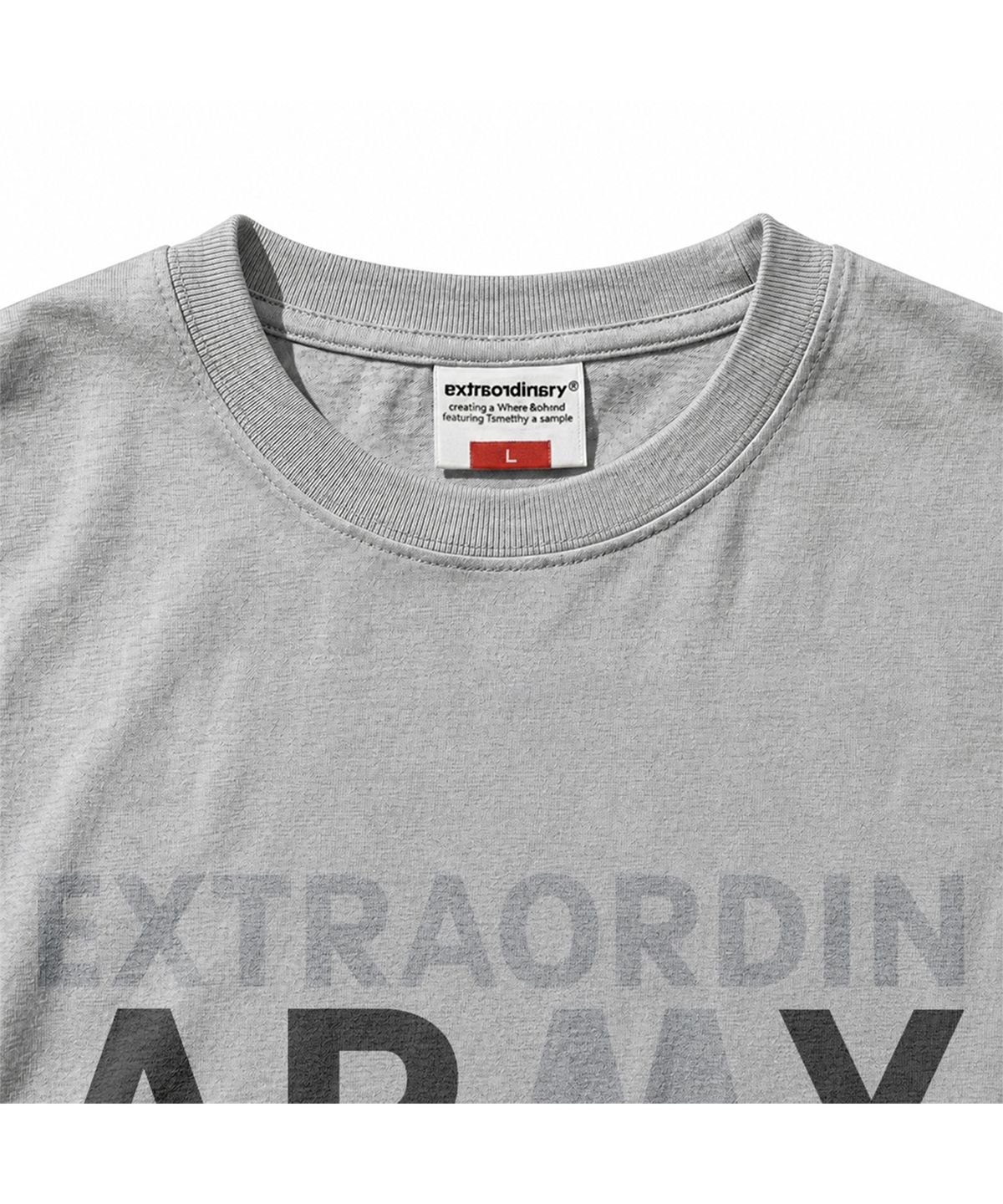 엑스트라오디너리(EXTRAORDINARY) IPFU ARMY TEE MELANGE GREY