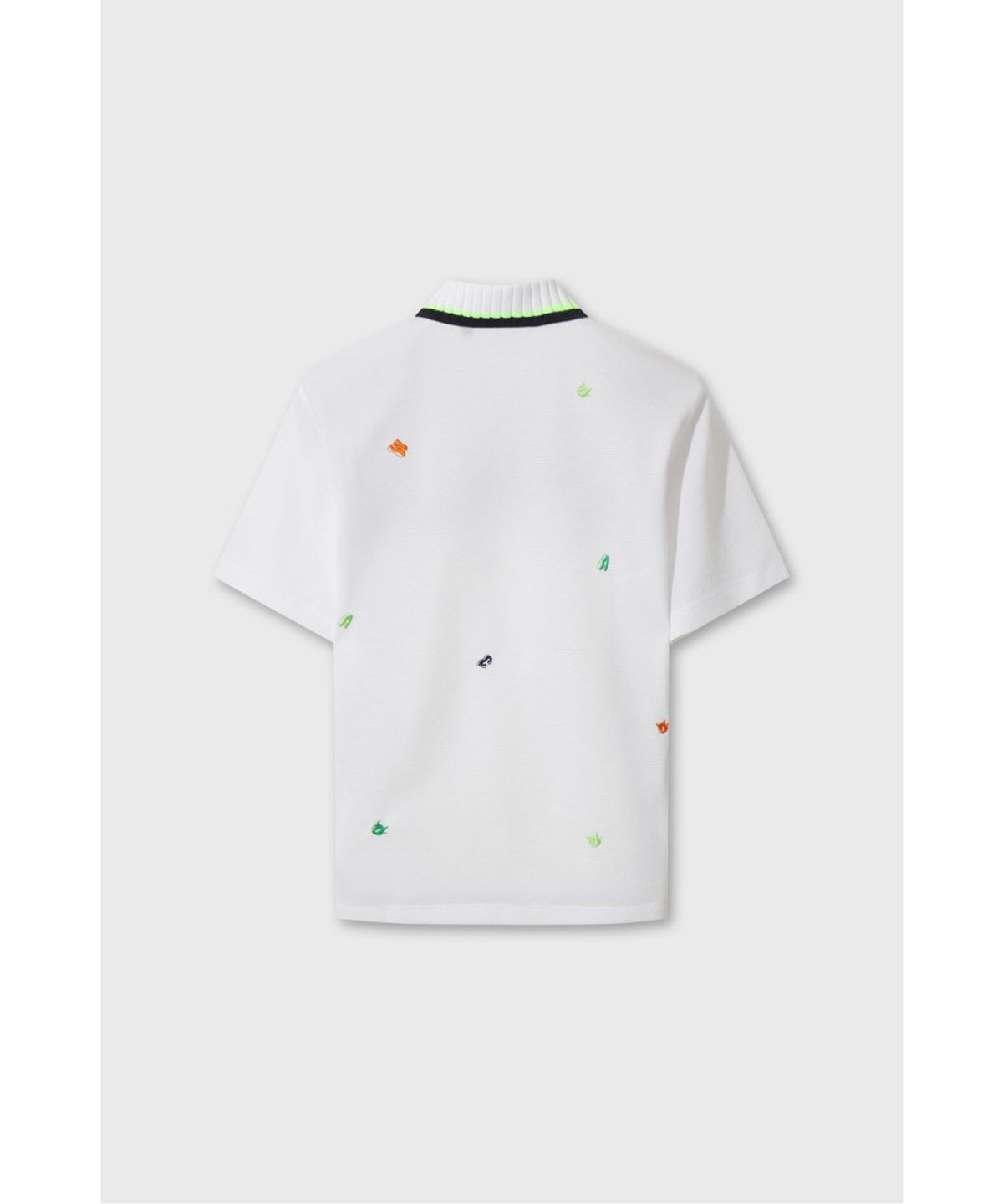 왁(WAAC) Women Knit Collar Loose-Fit Polo WWTCM26500WHX
