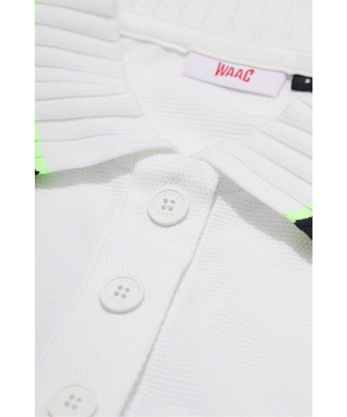 왁(WAAC) Women Knit Collar Loose-Fit Polo WWTCM26500WHX