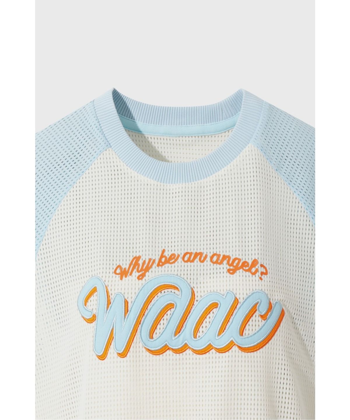 왁(WAAC) Women Color Block Raglan Mesh Polo WWTCM26504IVX