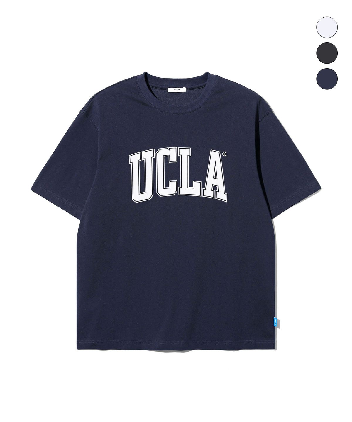 유씨엘에이(UCLA) 남녀공용 UCLA 더블 라인 아치 로고 티셔츠(3COLOR)(UC6STA1)