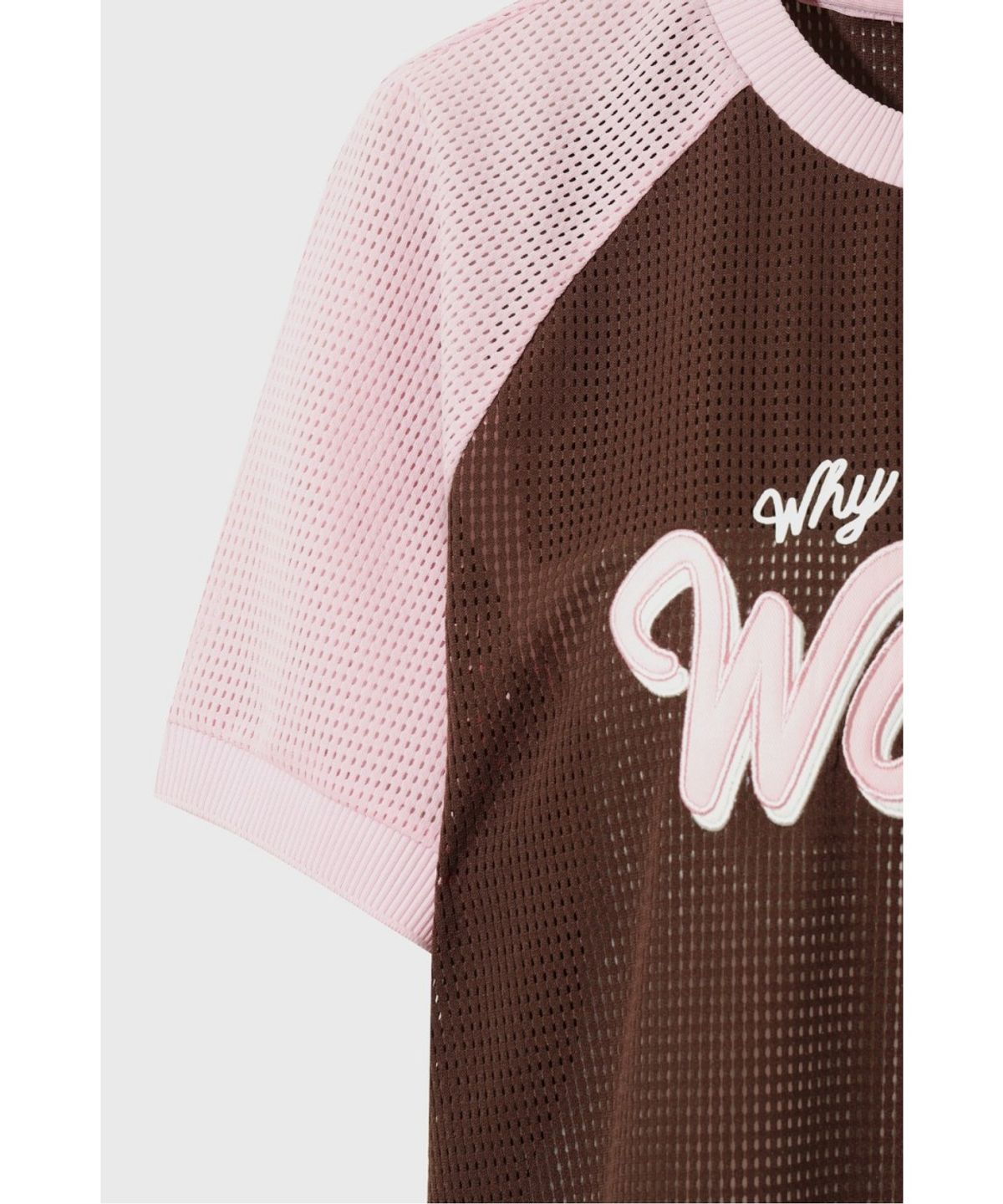 왁(WAAC) Women Color Block Raglan Mesh Polo WWTCM26504BRD