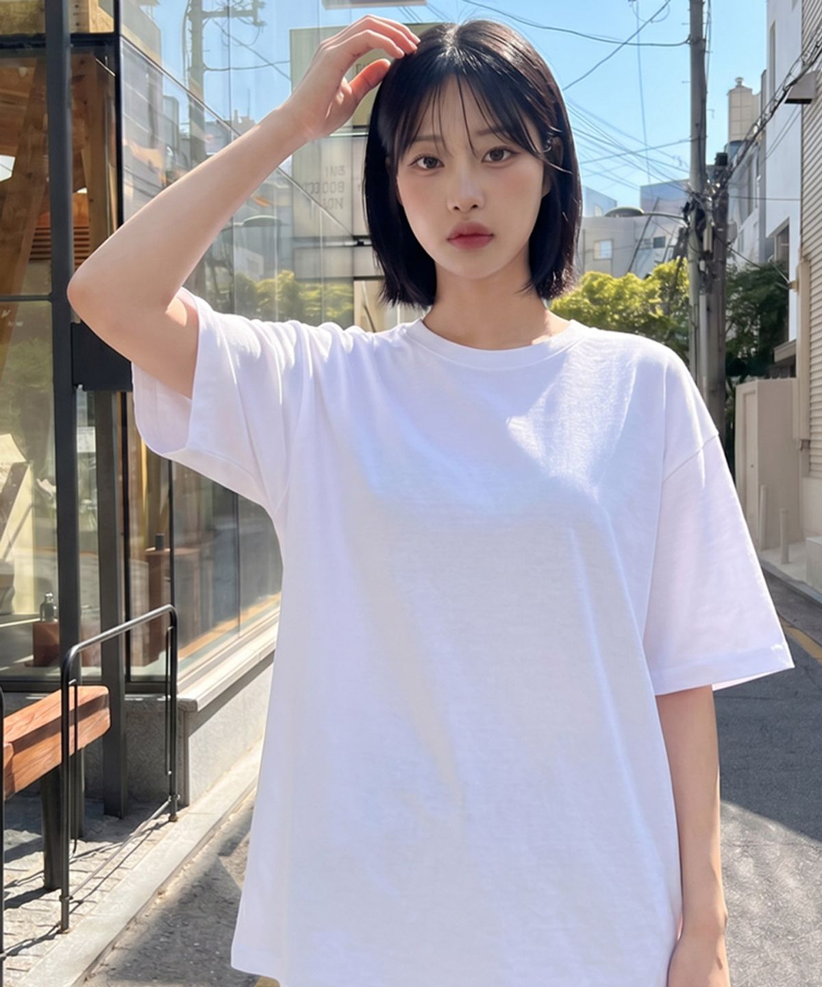 하프나인(HALFNINE) 모던 베이직 무지 반팔 티셔츠 I05BRD_HBX11329