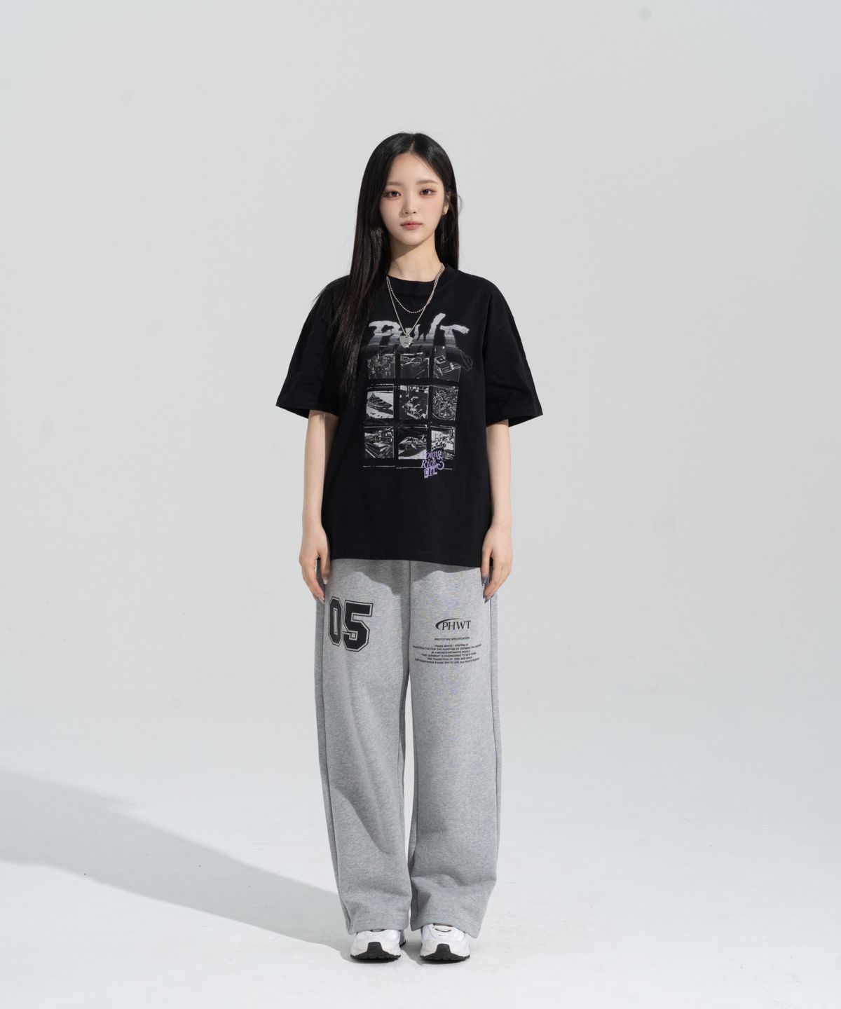 페이즈화이트(PHASEWHITE) [PHASE_5] NUMBERING STRAIGHT SWEATPANTS _MELANGE / 8802026-LP[P