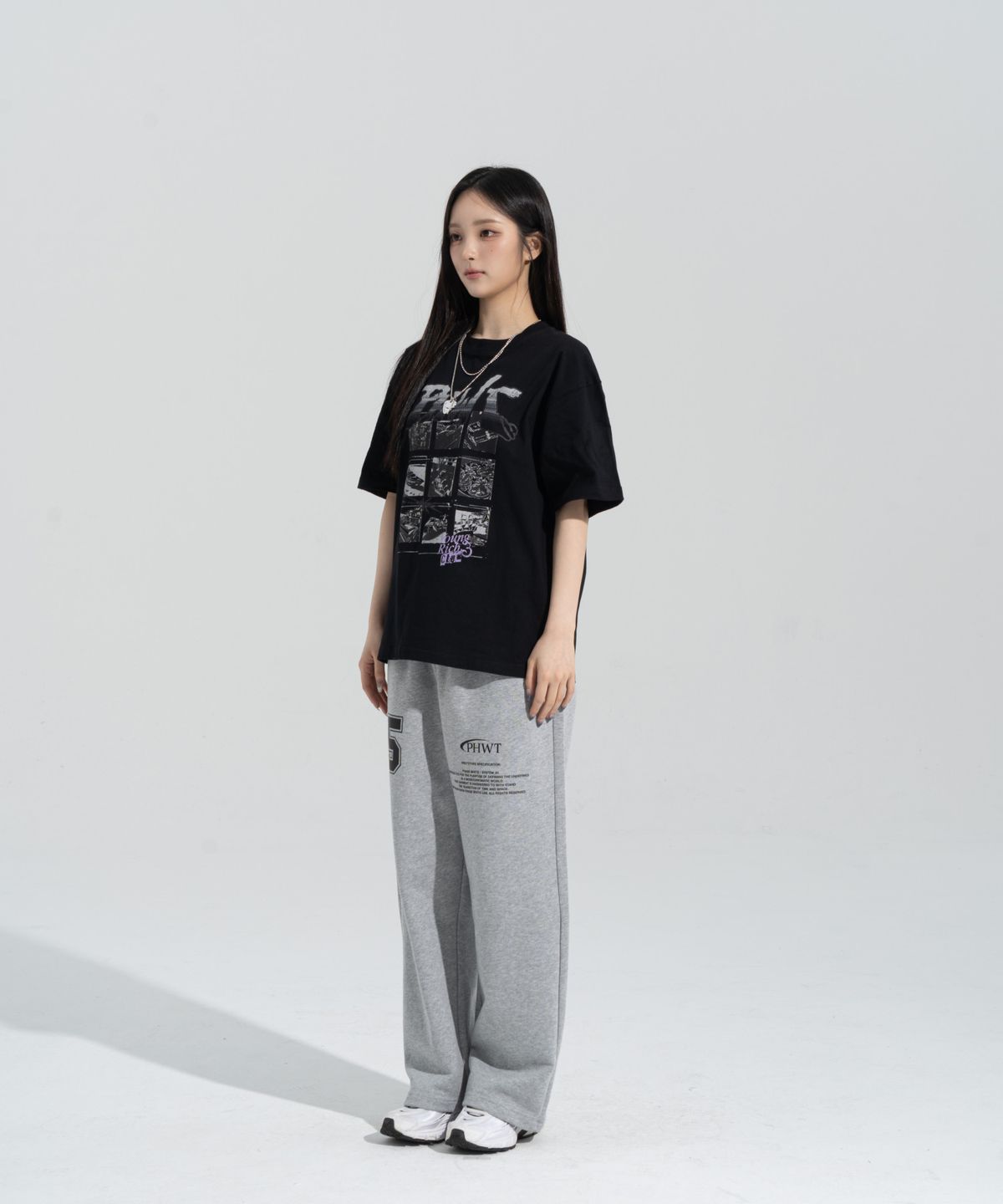 페이즈화이트(PHASEWHITE) [PHASE_5] NUMBERING STRAIGHT SWEATPANTS _MELANGE / 8802026-LP[P