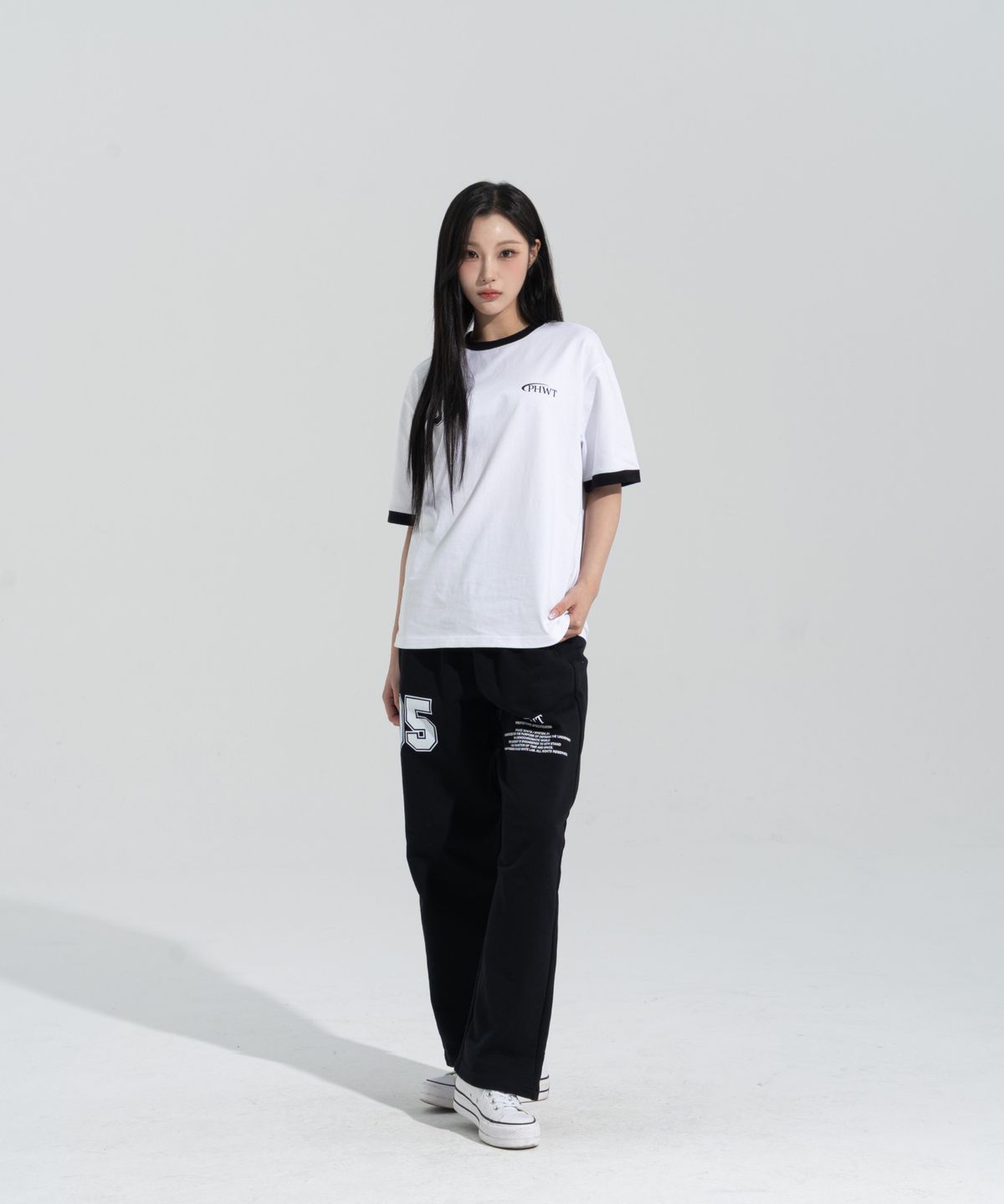 페이즈화이트(PHASEWHITE) [PHASE_5] NUMBERING STRAIGHT SWEATPANTS _BLACK / 8802026-LP[P