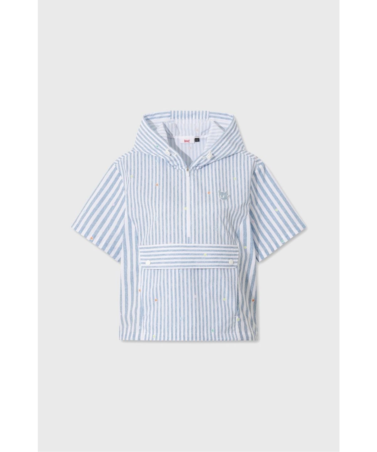 왁(WAAC) Seersucker hoodie vest WWVAM26520BUL