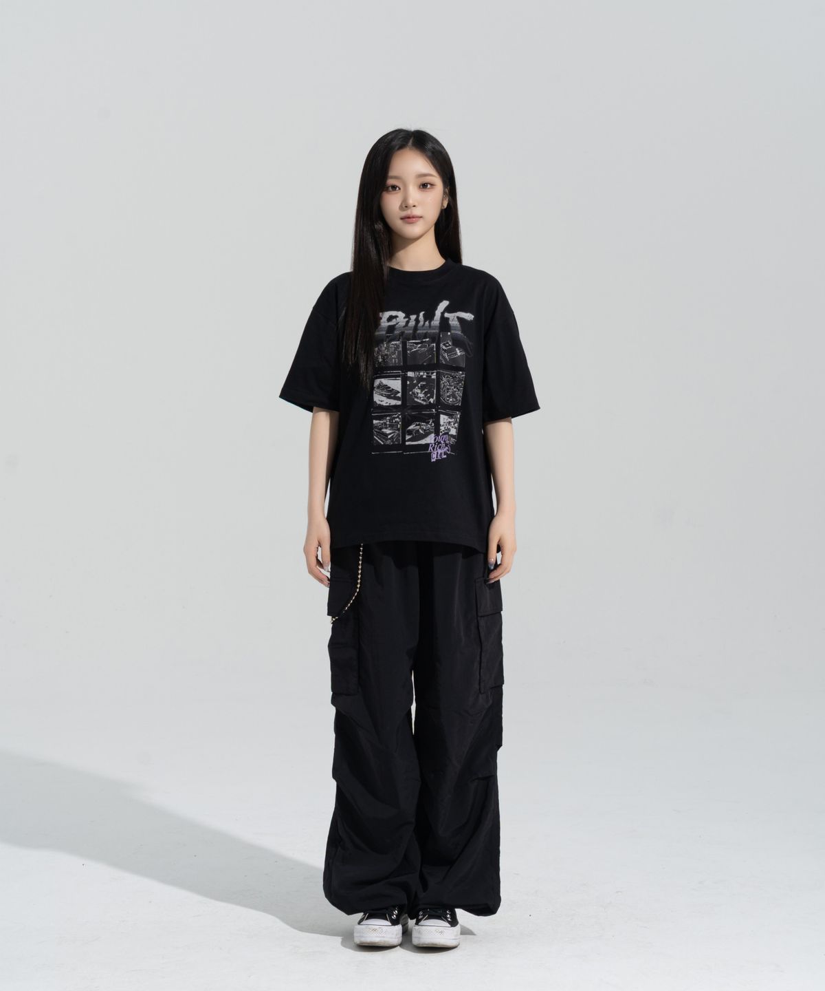 페이즈화이트(PHASEWHITE) [PHASE_5] YOUNG N RICH SHORTSLEEVES _BLACK / 8802026-ST23