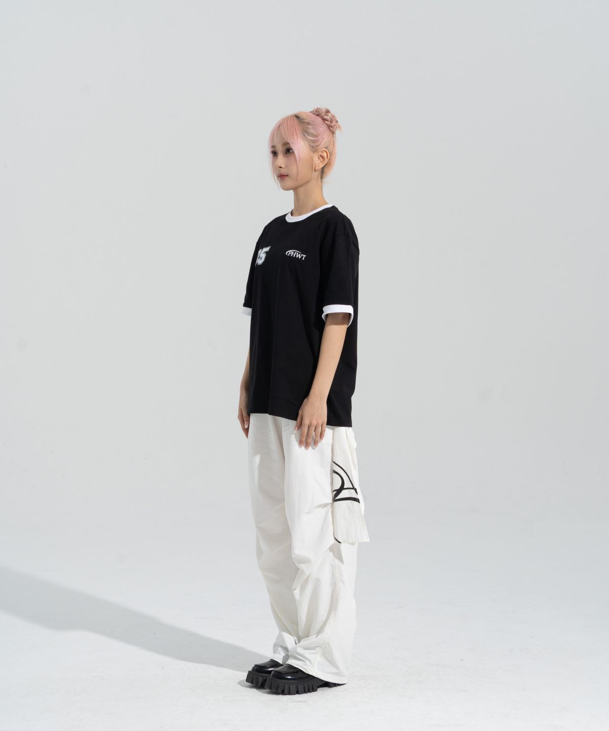 페이즈화이트(PHASEWHITE) [PHASE_5] NUMBERING RINGER SHORTSLEEVES _BLACK / 8802026-ST17