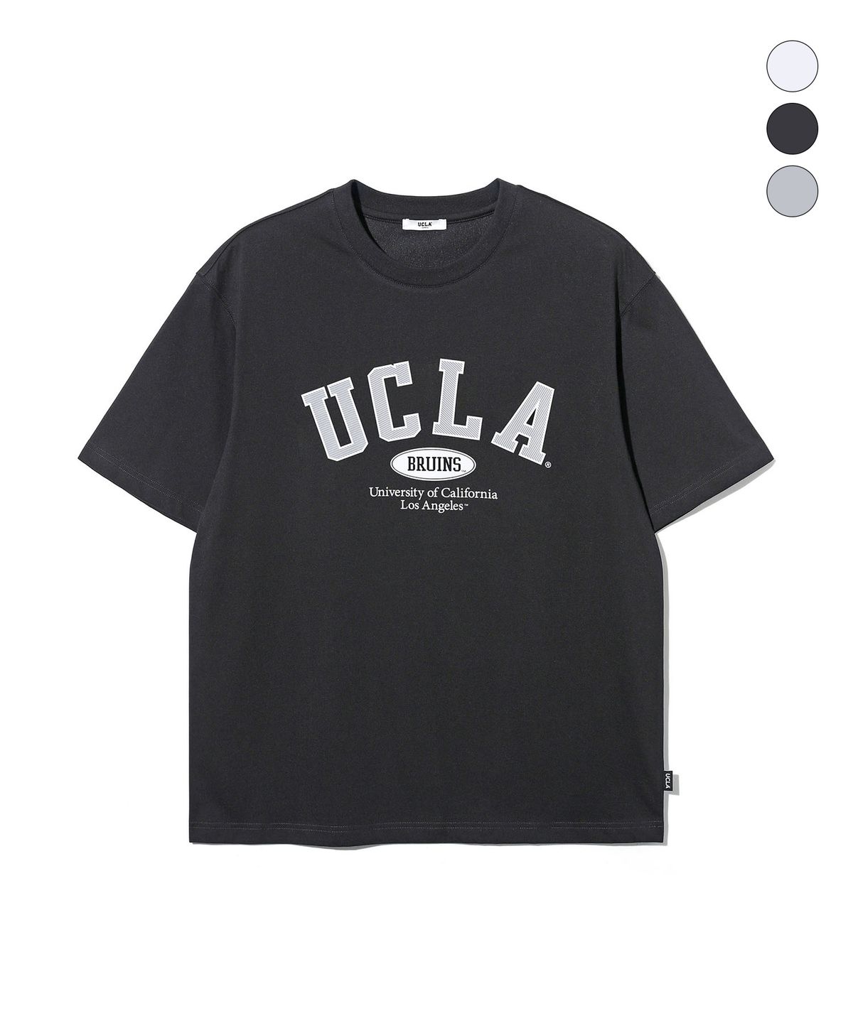 유씨엘에이(UCLA) 남녀공용 UCLA 스트라이프 아치 로고 티셔츠(3COLOR)(UC6STA3)