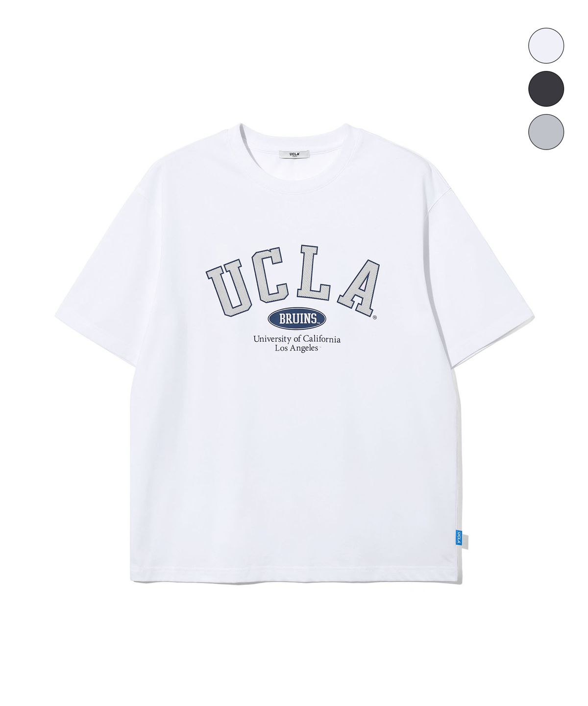 유씨엘에이(UCLA) 남녀공용 UCLA 스트라이프 아치 로고 티셔츠(3COLOR)(UC6STA3)