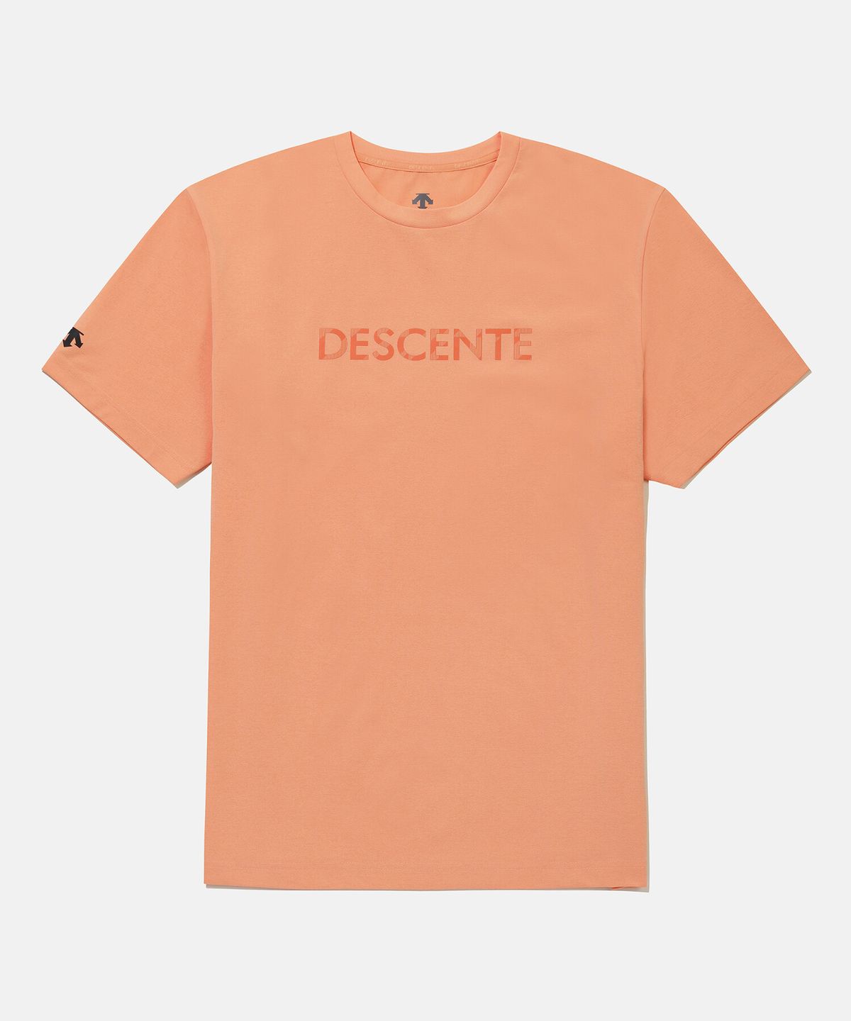 데상트(DESCENTE) 터프 워딩 반팔 티셔츠 코랄 SR323UTS73