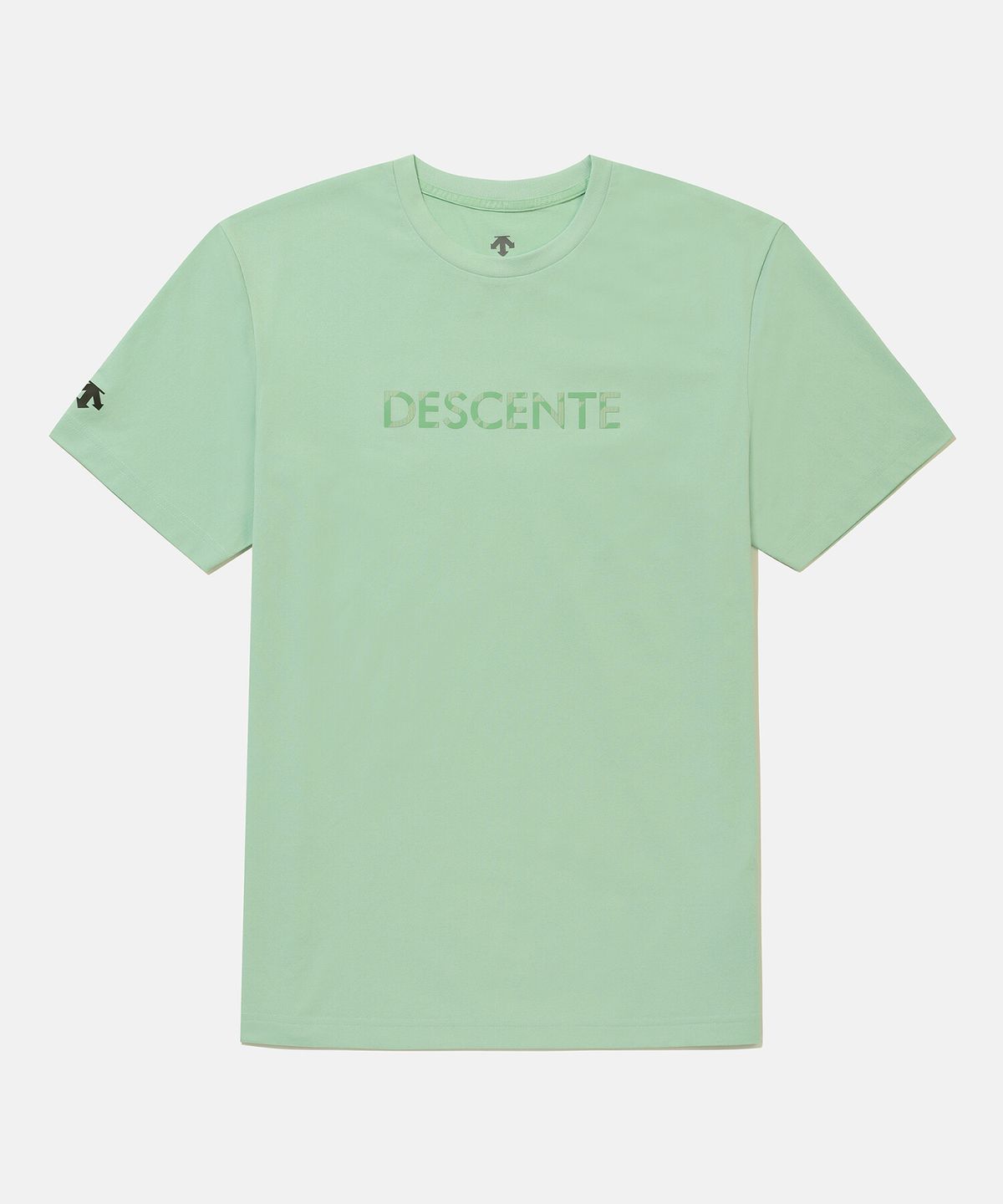 데상트(DESCENTE) 터프 워딩 반팔 티셔츠 그린 SR323UTS73
