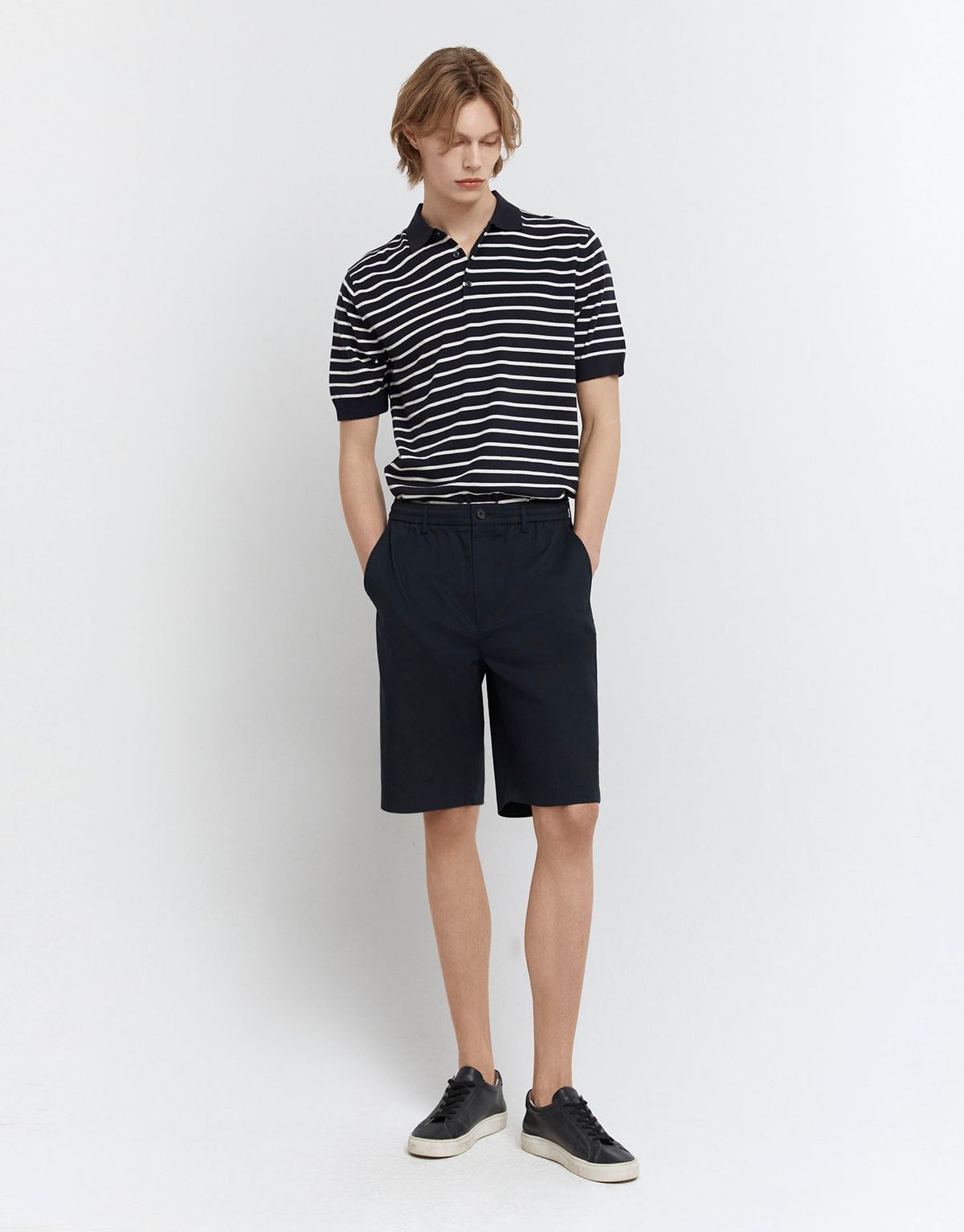 컨셉원(CONCEPTS1ONE) 워셔블 스트라이프 폴로 반팔 니트 스웨터 10056526/056526 [2color]