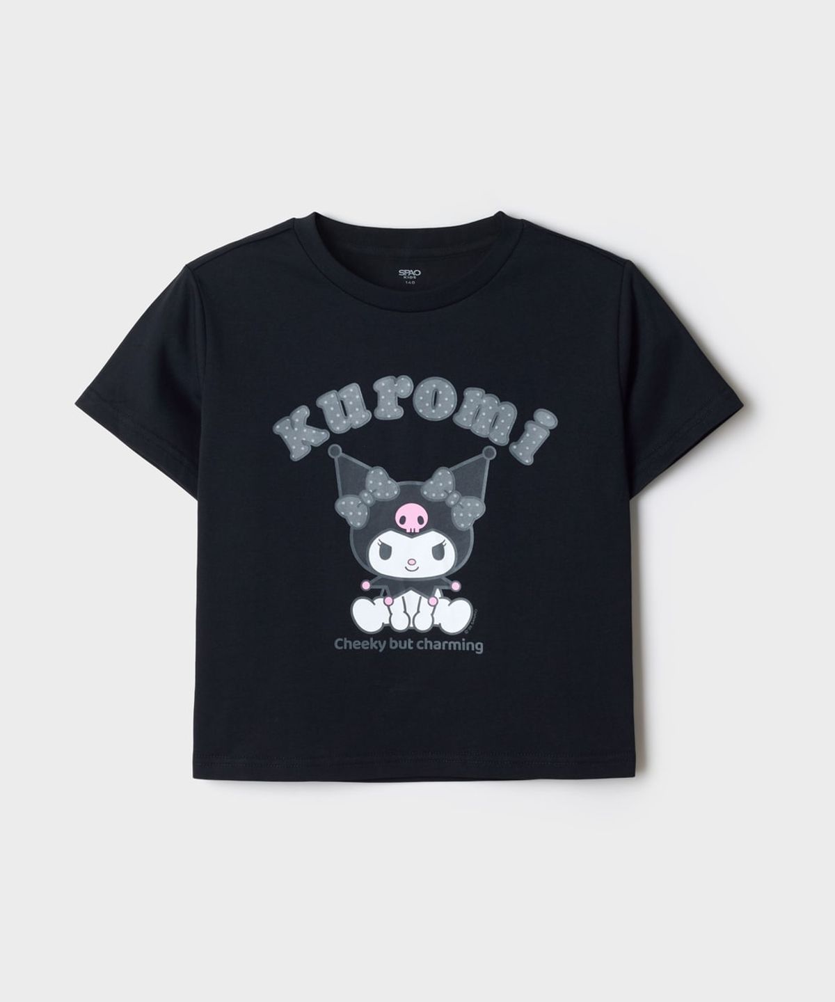스파오 키즈(SPAO KIDS) [키즈] (산리오캐릭터즈) 반팔 데님 상하세트 (RE)(Black)_SPSMG37KU3