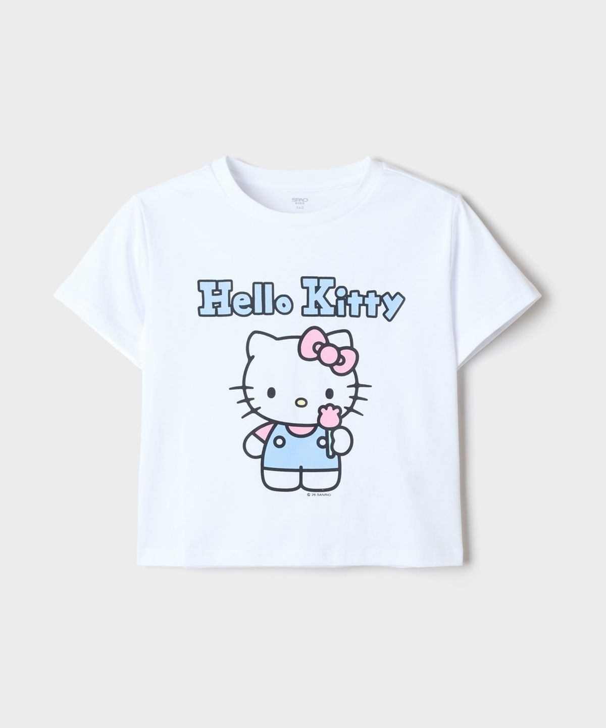 스파오 키즈(SPAO KIDS) [키즈] (산리오캐릭터즈) 반팔 데님 상하세트 (RE)(White)_SPSMG37KU3
