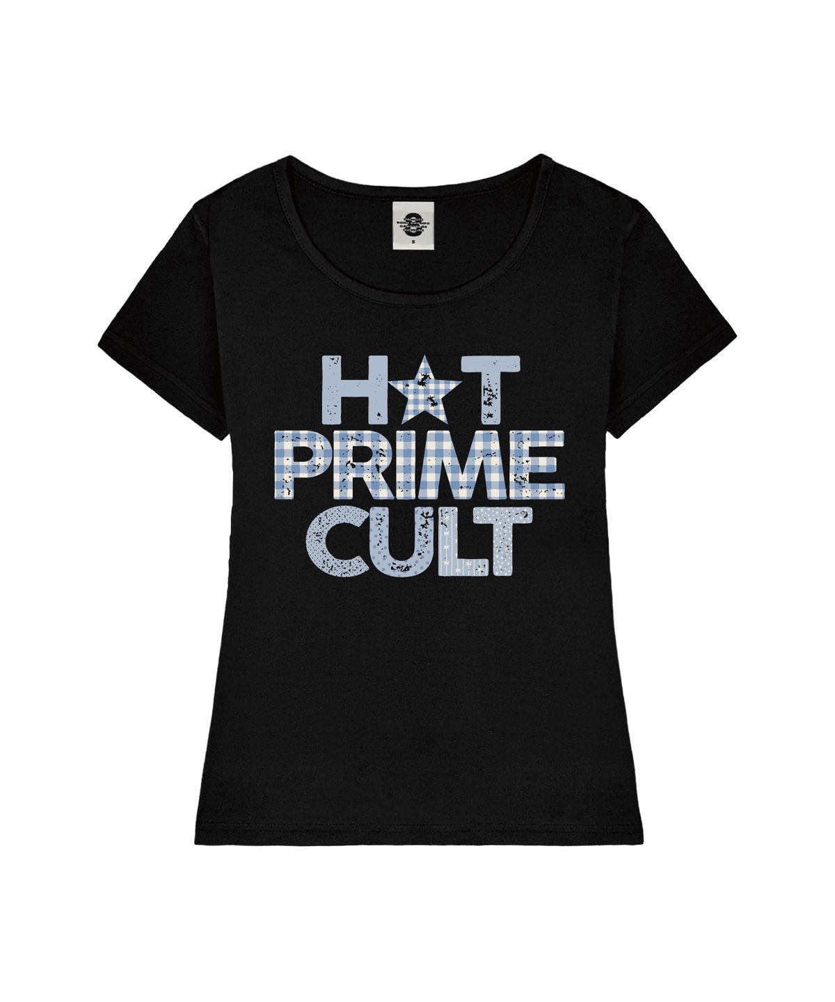 프라임에이트(PRIMATE) CHECK RUSTEE 여성 U넥 슬림핏 반팔티셔츠 5 COLORS