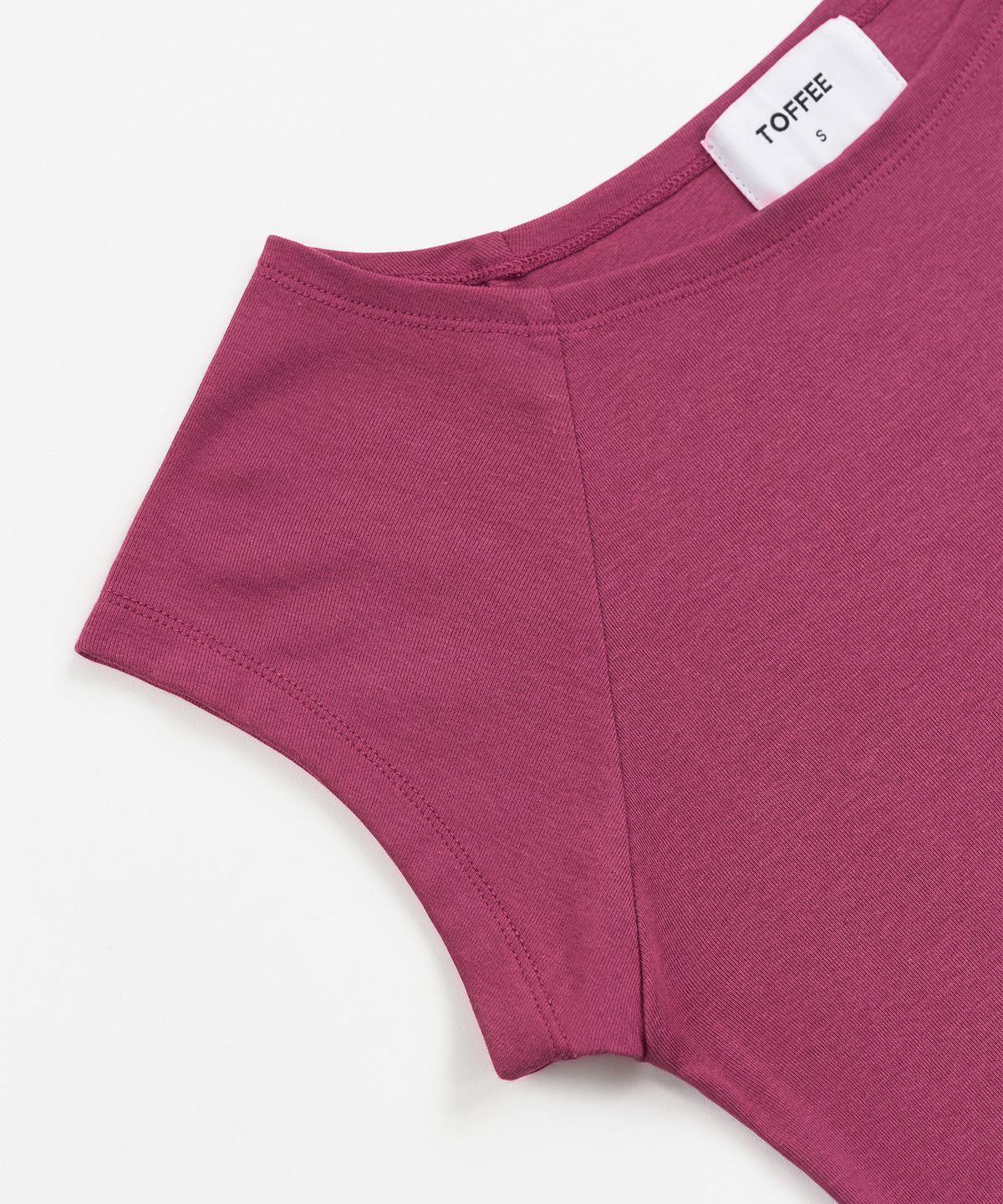 토피 우먼(TOFFEE WOMEN) W 보트넥 하프 슬리브 티셔츠 (PLUM)