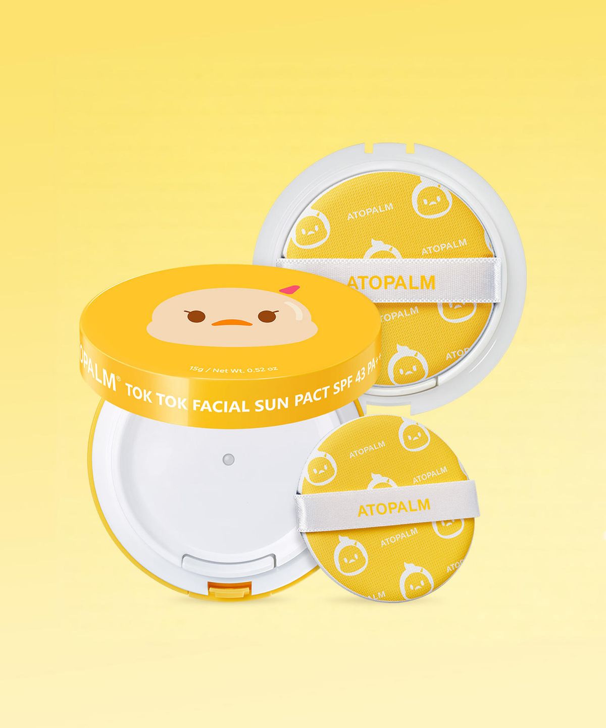 아토팜(ATOPALM) 톡톡 페이셜 선팩트 SPF43 PA+++ 본품+리필+[증정]MLE로션60ml+탑투토워시20ml