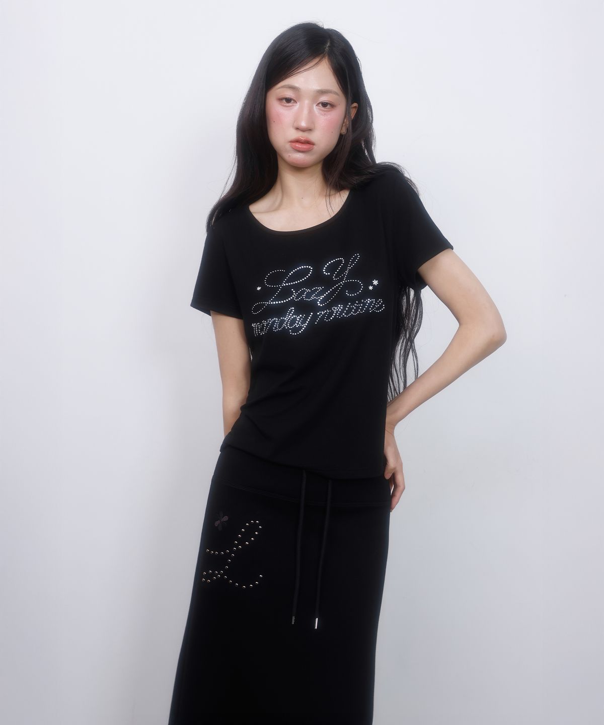 엘엠알(LMR) 핫 픽스 맥시 스커트 BLACK