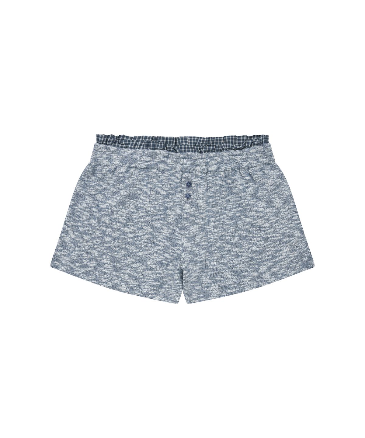 엘엠알(LMR) 체크 새깅 레이어드 니트 쇼츠 LIGHT GREY