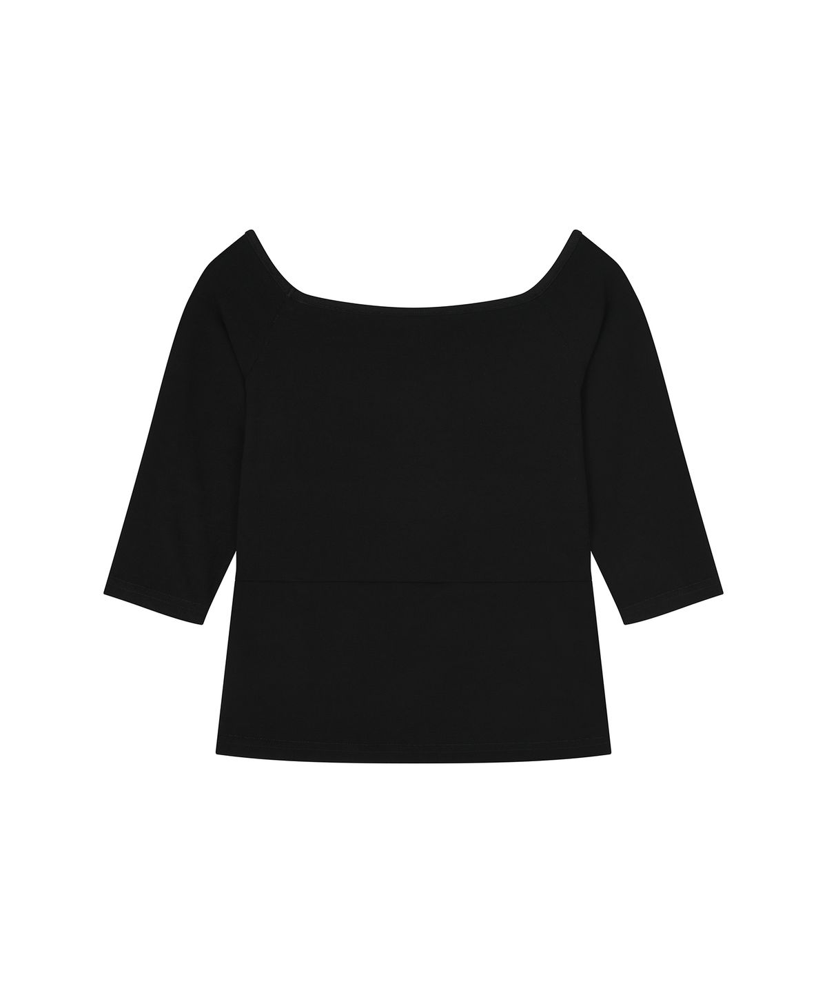 엘엠알(LMR) 핫 픽스 아일렛 보트넥 티셔츠 BLACK
