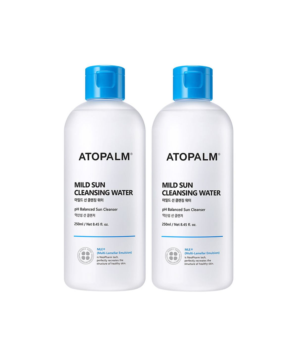 아토팜(ATOPALM) 마일드 선 클렌징 워터 250ML X 2개 [증정]수딩젤로션20ml