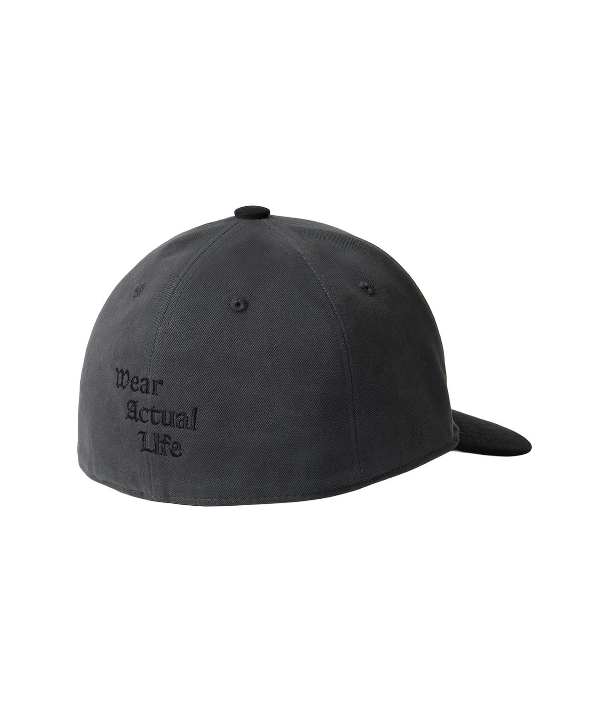 우알롱(WOOALONG) Slogan  contrast cap - CHARCOAL
