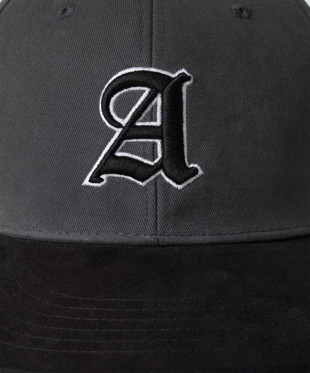우알롱(WOOALONG) Slogan  contrast cap - CHARCOAL