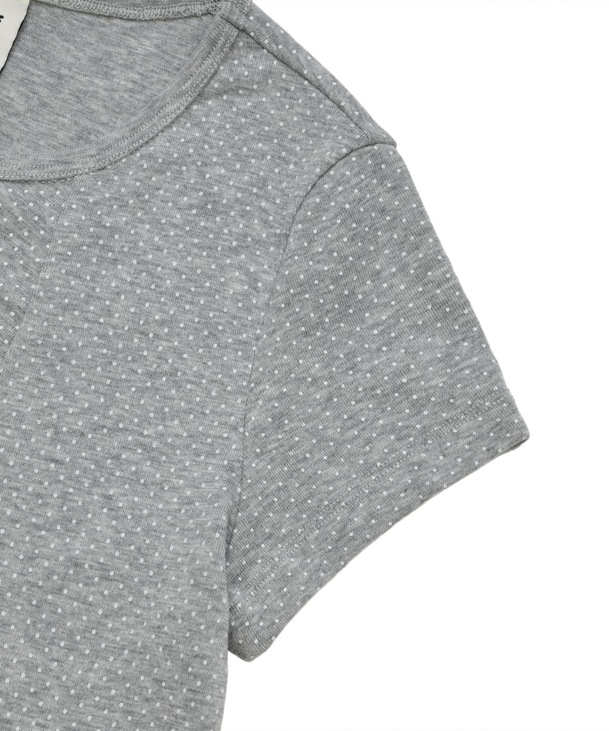 엘엠알(LMR) 도트 셔링 반팔 티셔츠 GREY