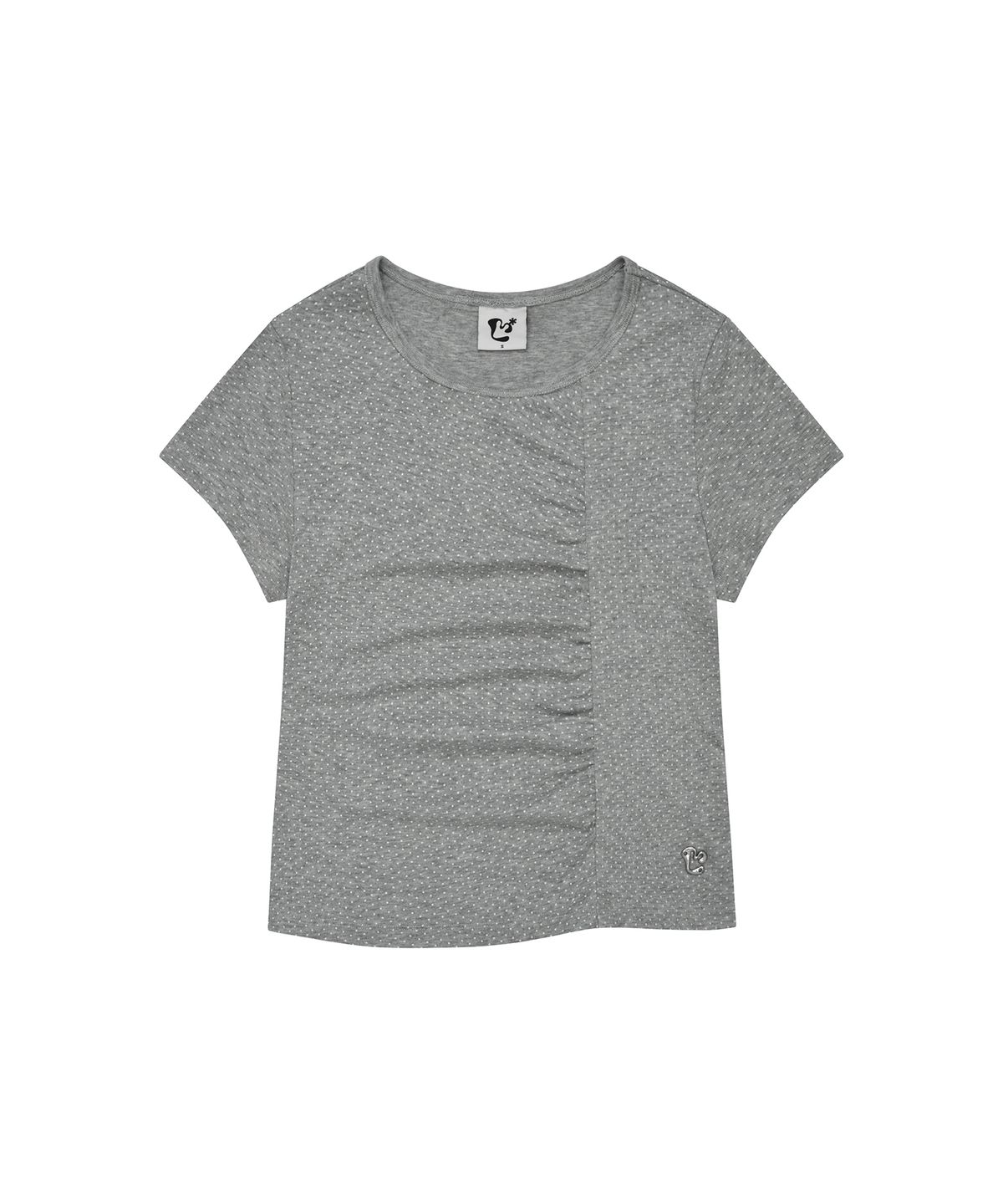 엘엠알(LMR) 도트 셔링 반팔 티셔츠 GREY