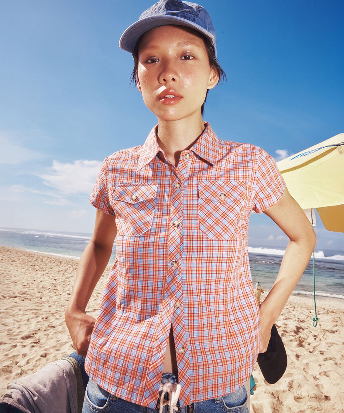 센토르(CENTAUR.KR) CHECK HALF SLEEVE SHIRTS_RED