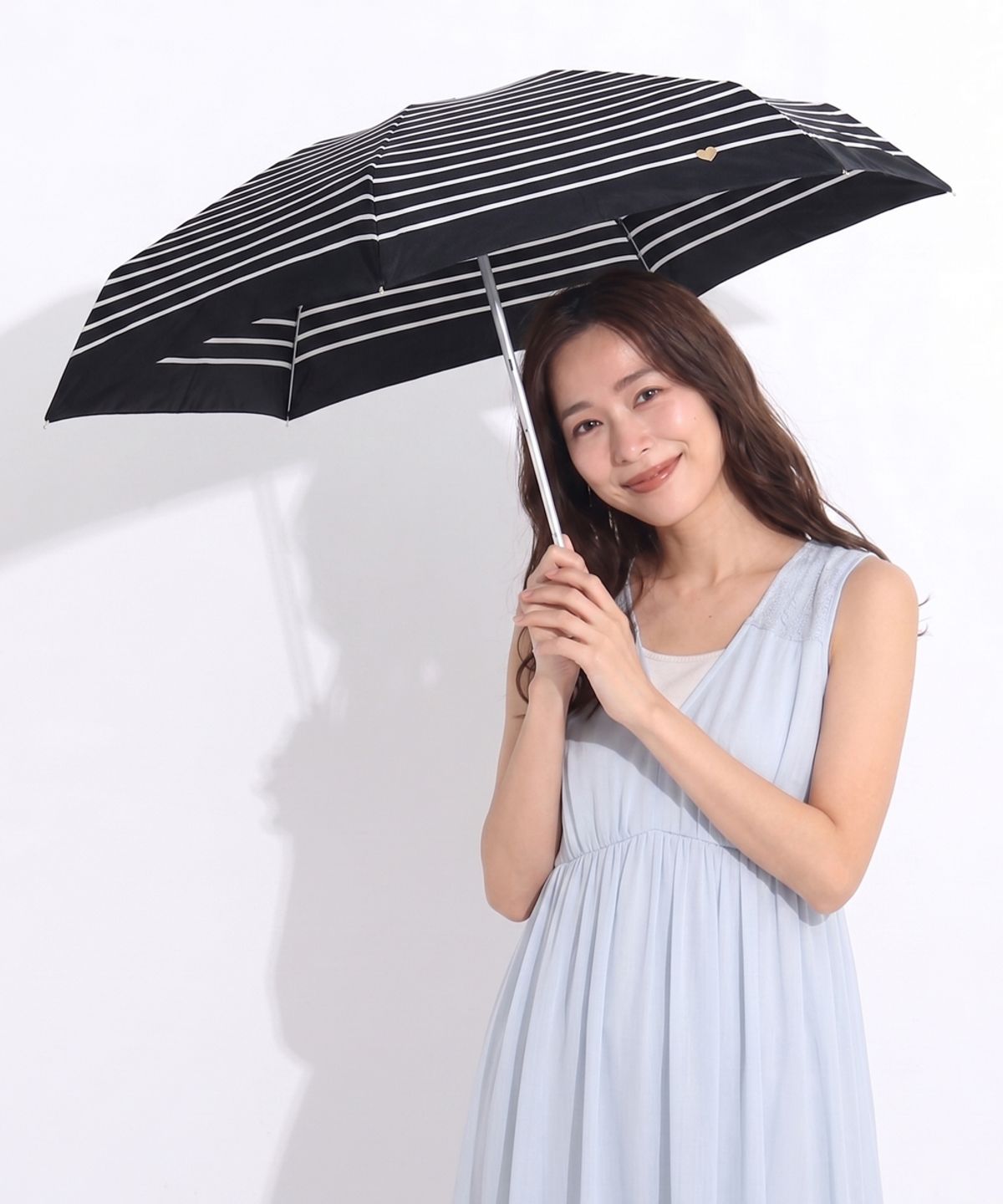 더블유피씨(W.P.C) Wpc.우산 하트&보더 골드 미니 5단우산 4149-126-002
