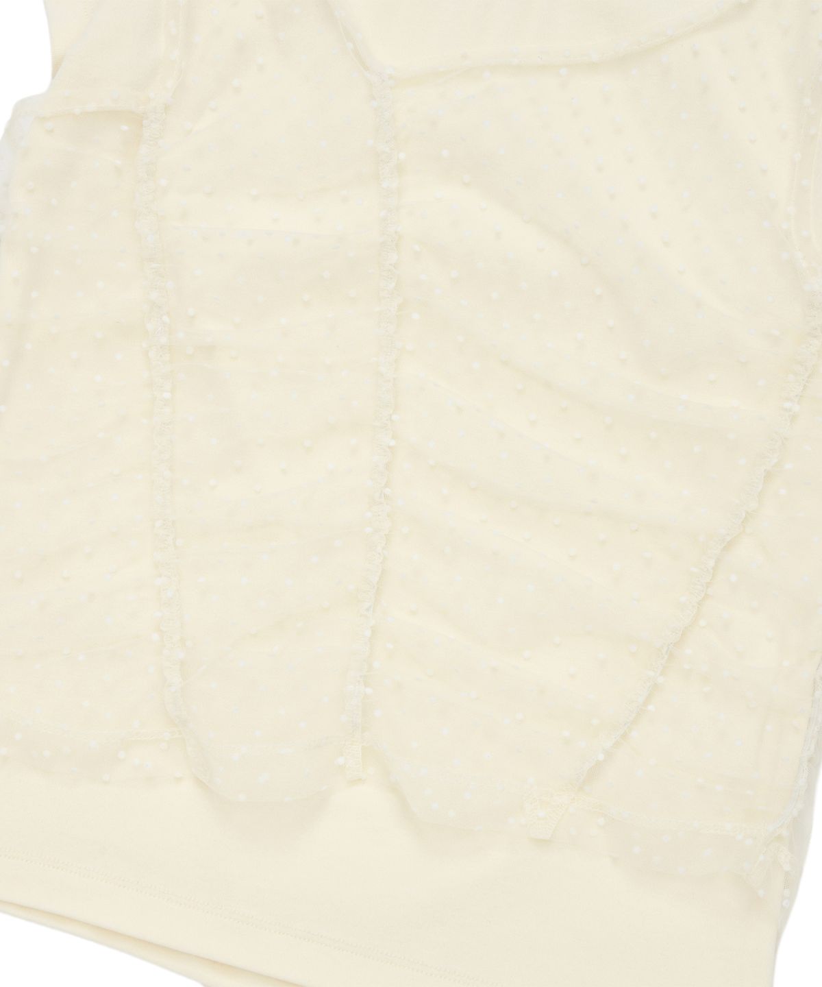 엘엠알(LMR) 투웨이 레이스 셔링 레이어드 반팔 티셔츠 CREAM / CREAM