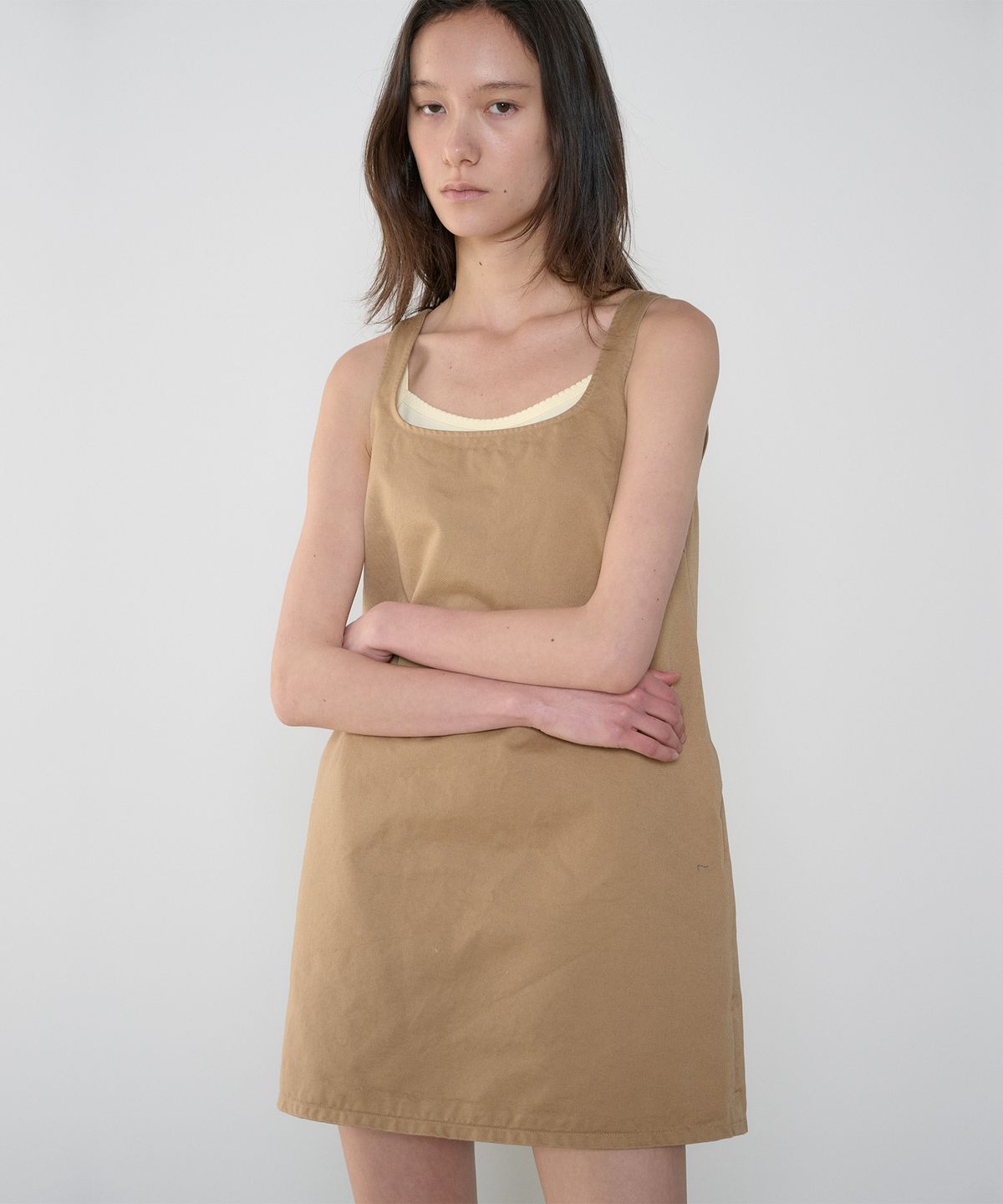 정감 스튜디오(JEONGGAM STUDIOS) Cotton Sleeveless Mini Dress_3 Color