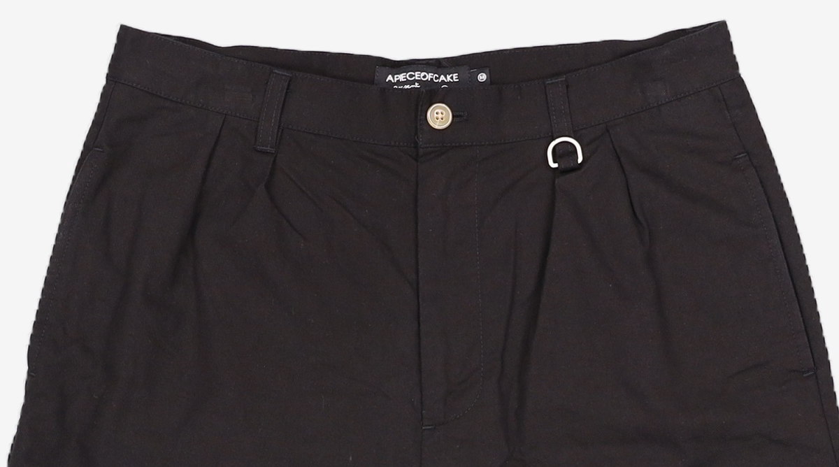 어피스오브케이크(APIECEOFCAKE) Bear Patch Cotton Half Pants_Black M