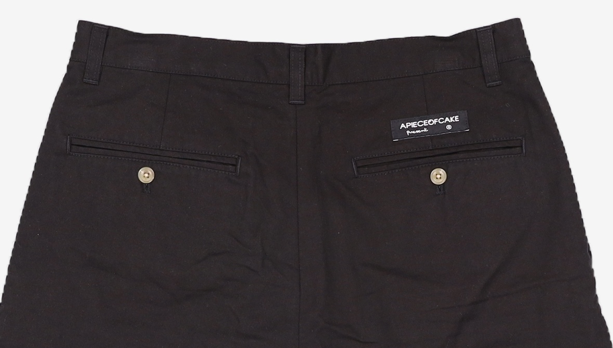 어피스오브케이크(APIECEOFCAKE) Bear Patch Cotton Half Pants_Black M