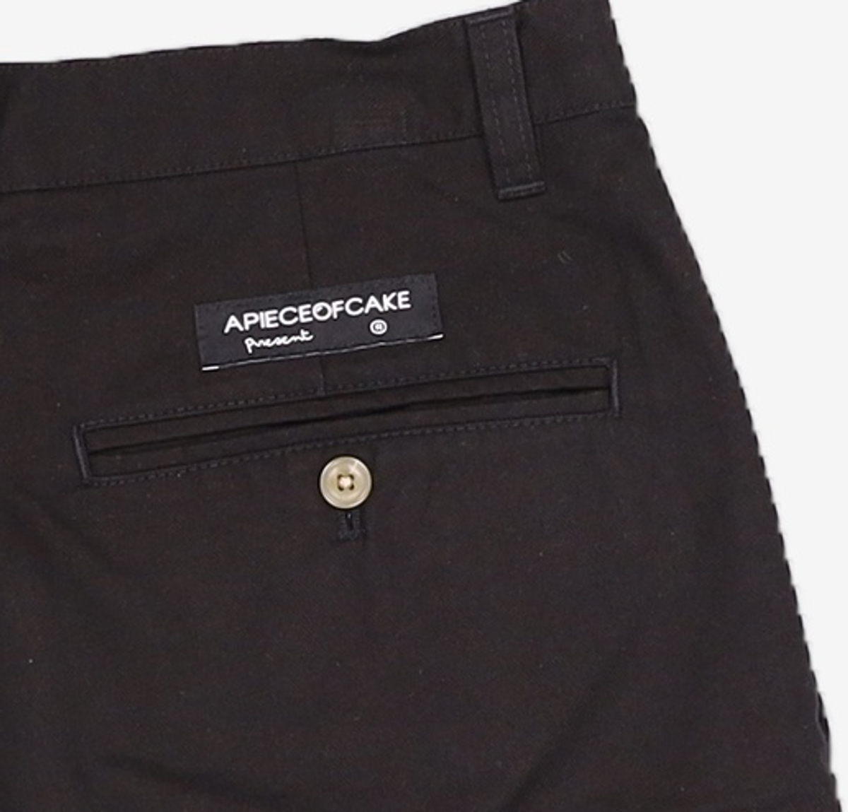 어피스오브케이크(APIECEOFCAKE) Bear Patch Cotton Half Pants_Black M