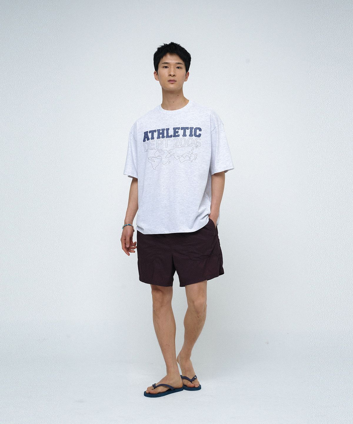 유니버스 가먼트(UNIVERSE GARMENT) DOT 싸인 티셔츠_MELANGE GREY