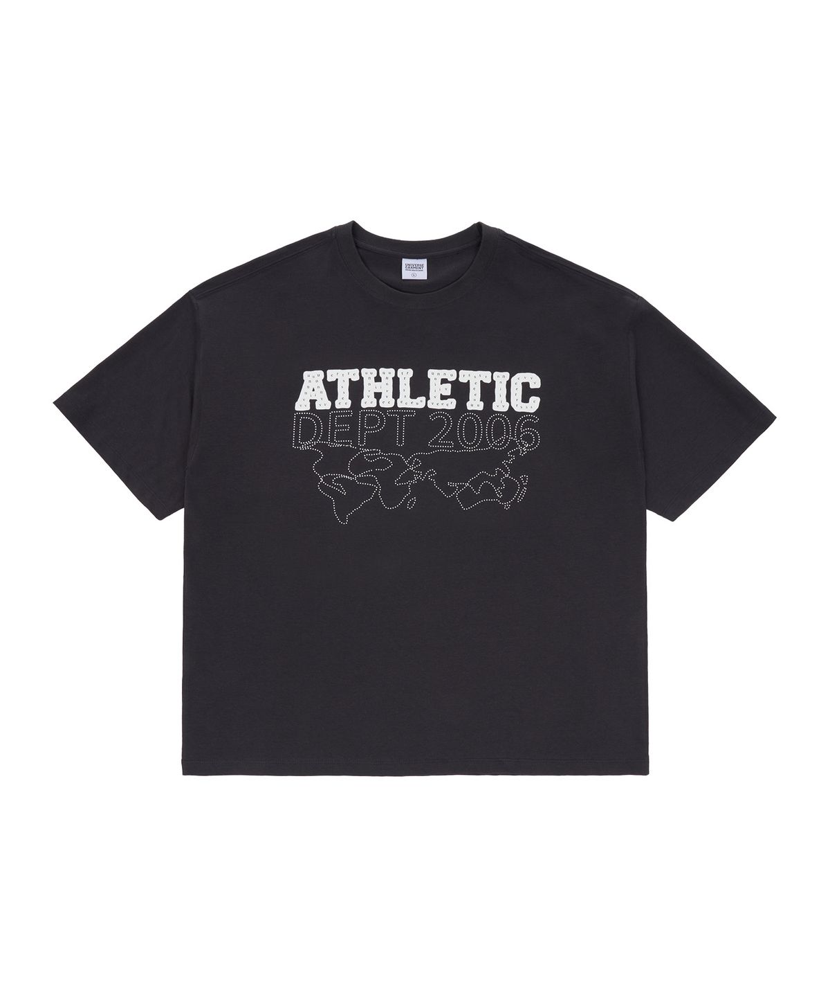 유니버스 가먼트(UNIVERSE GARMENT) DOT 싸인 티셔츠_CHARCOAL
