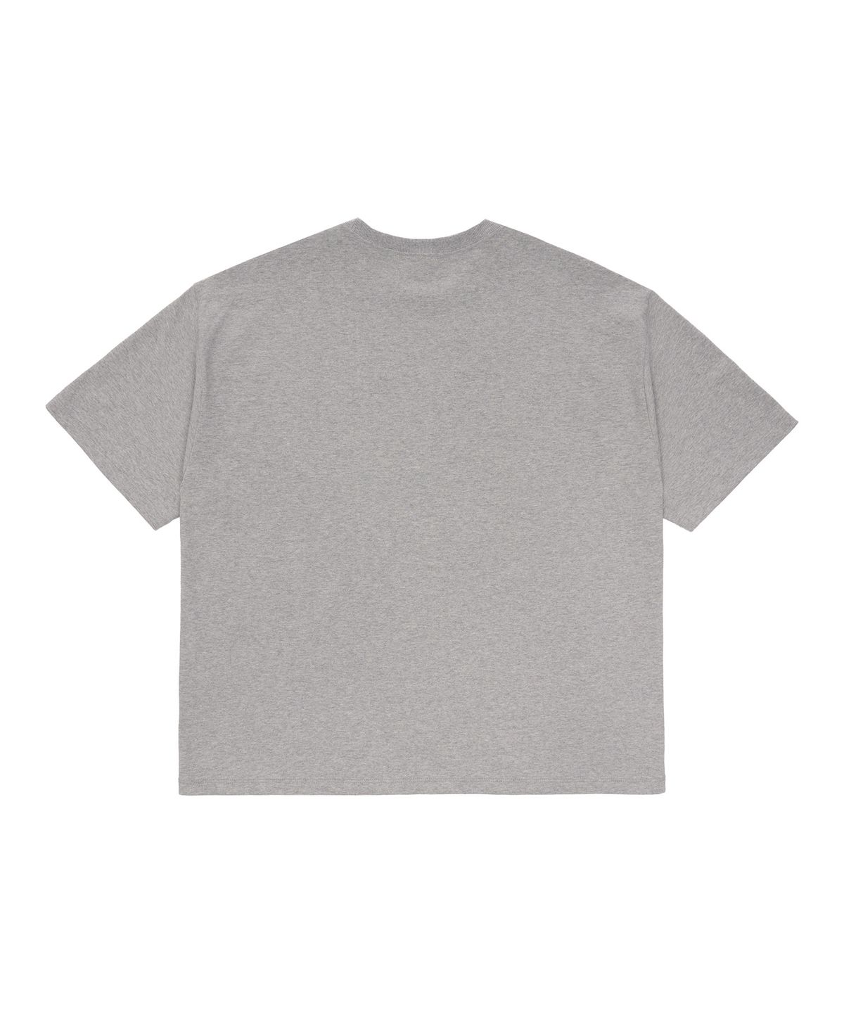 유니버스 가먼트(UNIVERSE GARMENT) 서클 텍스트 프린트 티셔츠_MELANGE GREY