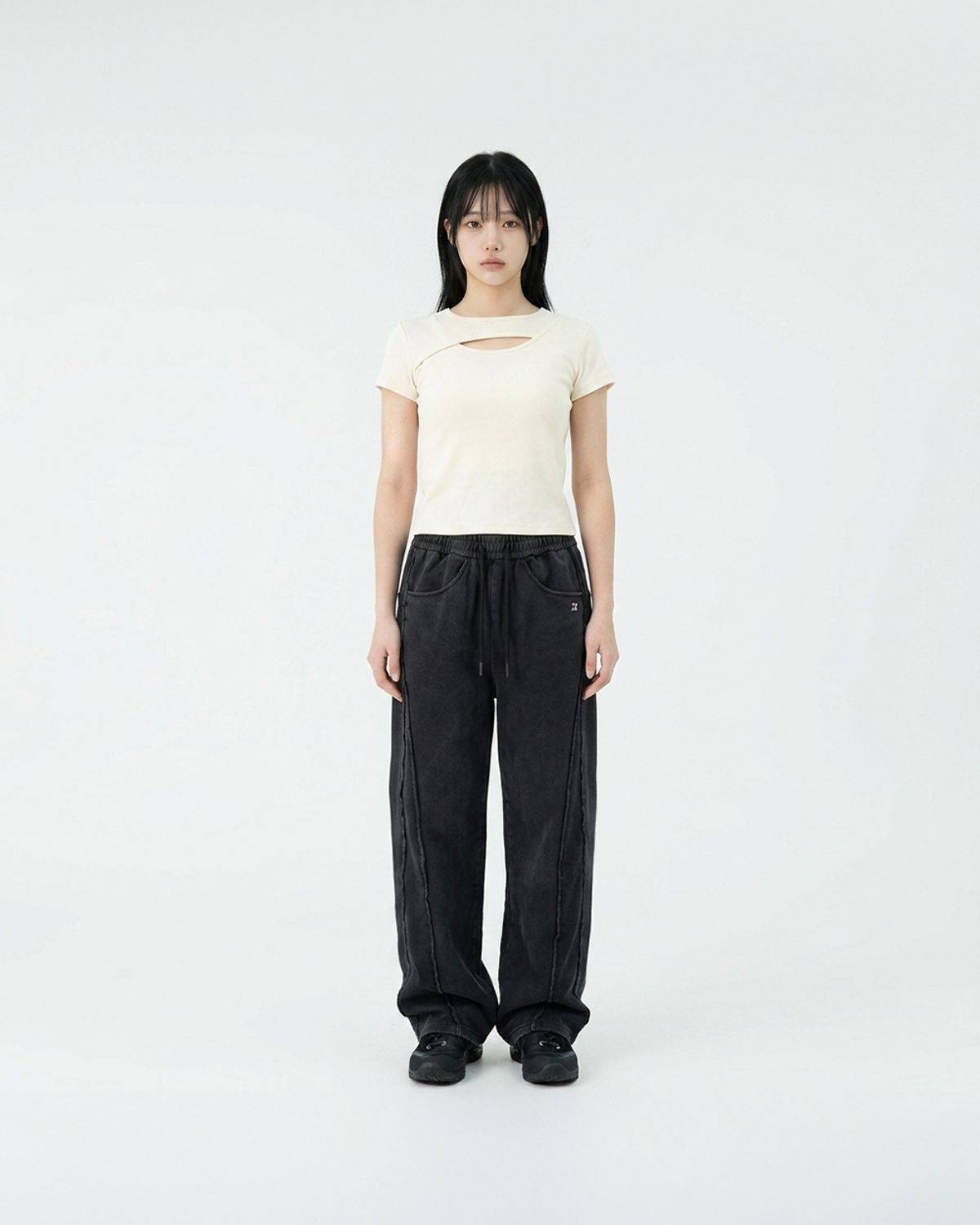 포스333(PHOS333) W Vintage Washed Wide Sweatpants