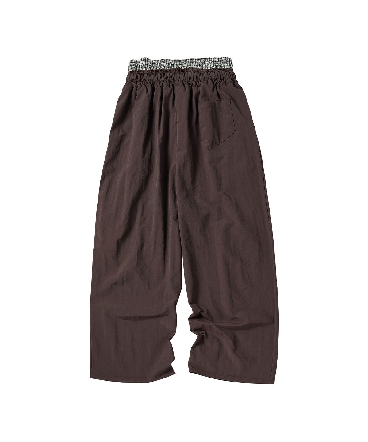 꼬모니노즈(COMONINOZ) W SAGGING NYLON PANTS [BROWN]