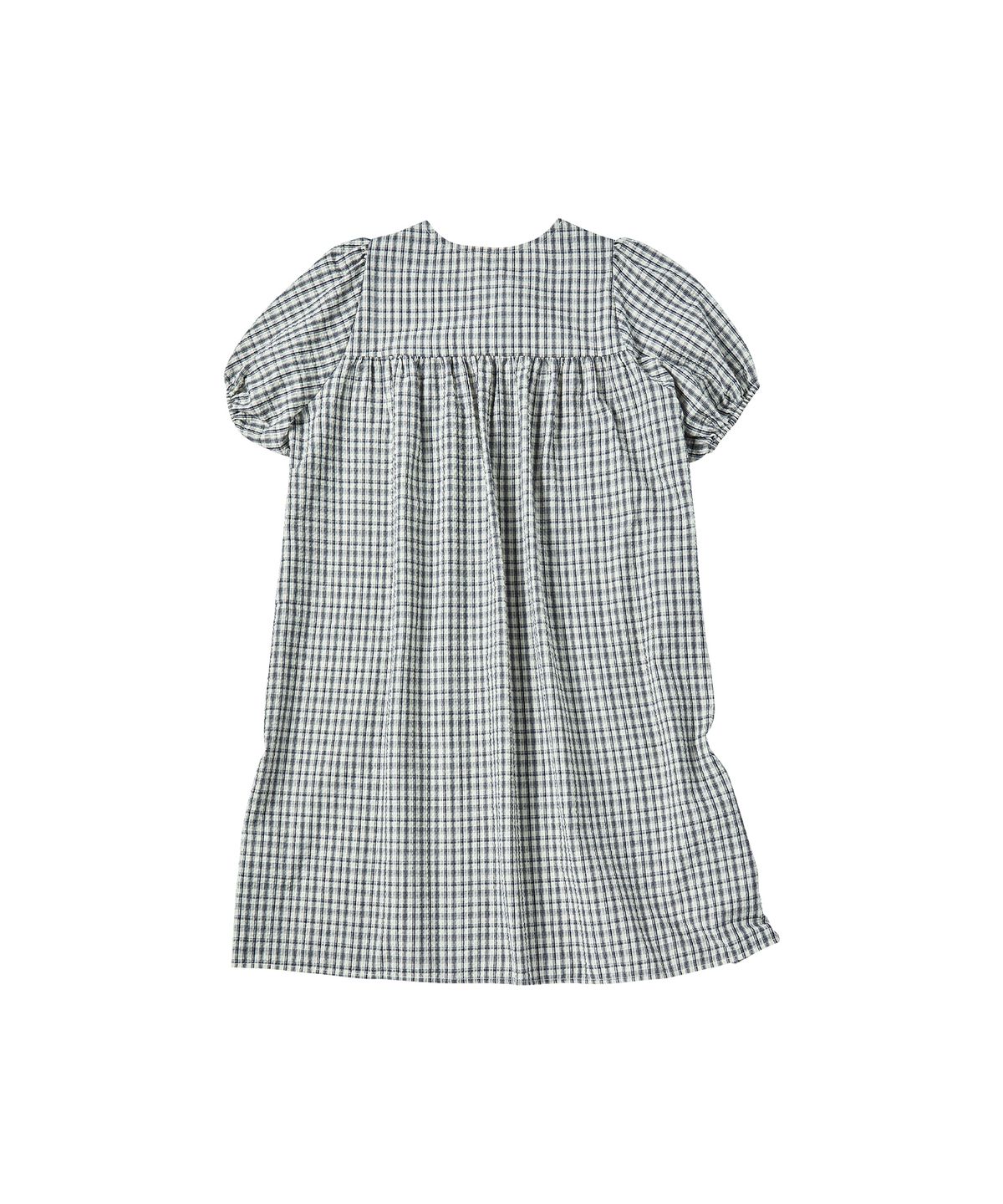 꼬모니노즈(COMONINOZ) W CHECK PUFF ONE PIECE [IVORY]