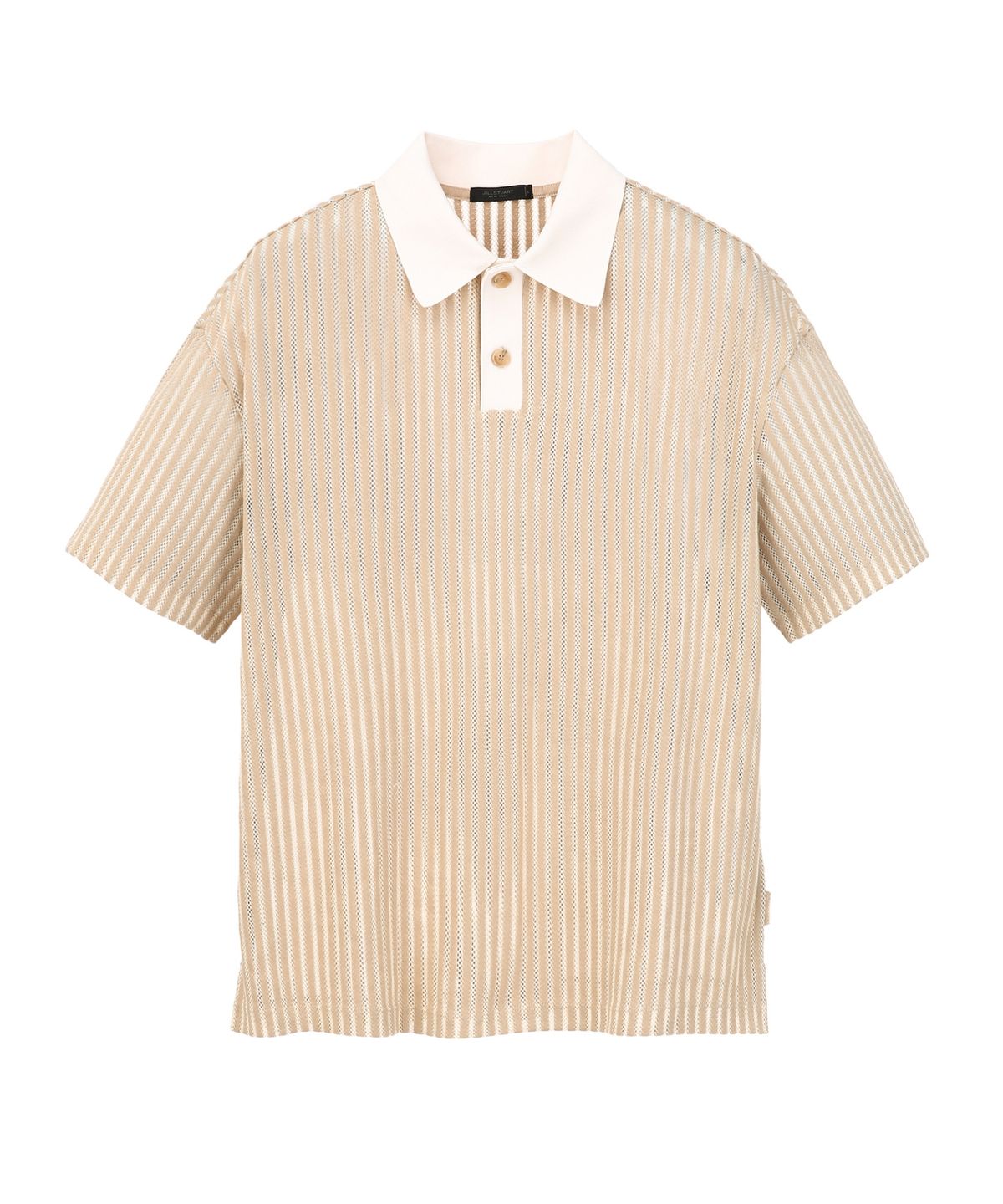 질스튜어트뉴욕 맨(JILLSTUART NEWYORK MEN) 크로쉐 반팔 티셔츠 - 베이지 (JNTS6B314I2)