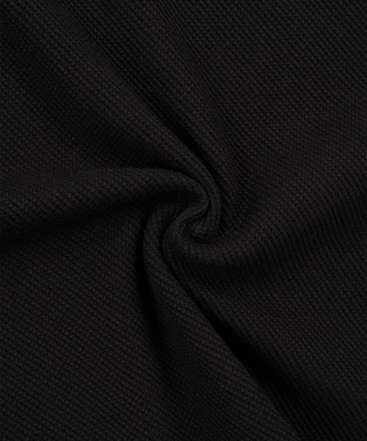 엑스컨테이너(EXCONTAINER) 헨리넥 와플 하프 슬리브 (BLACK)