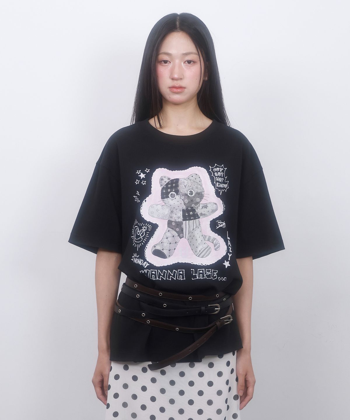 엘엠알(LMR) 토이 샹뇽이 그래피티 반팔 티셔츠 BLACK