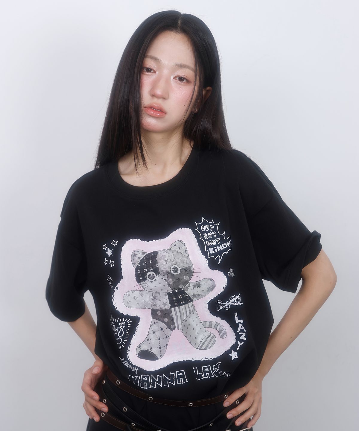 엘엠알(LMR) 토이 샹뇽이 그래피티 반팔 티셔츠 BLACK