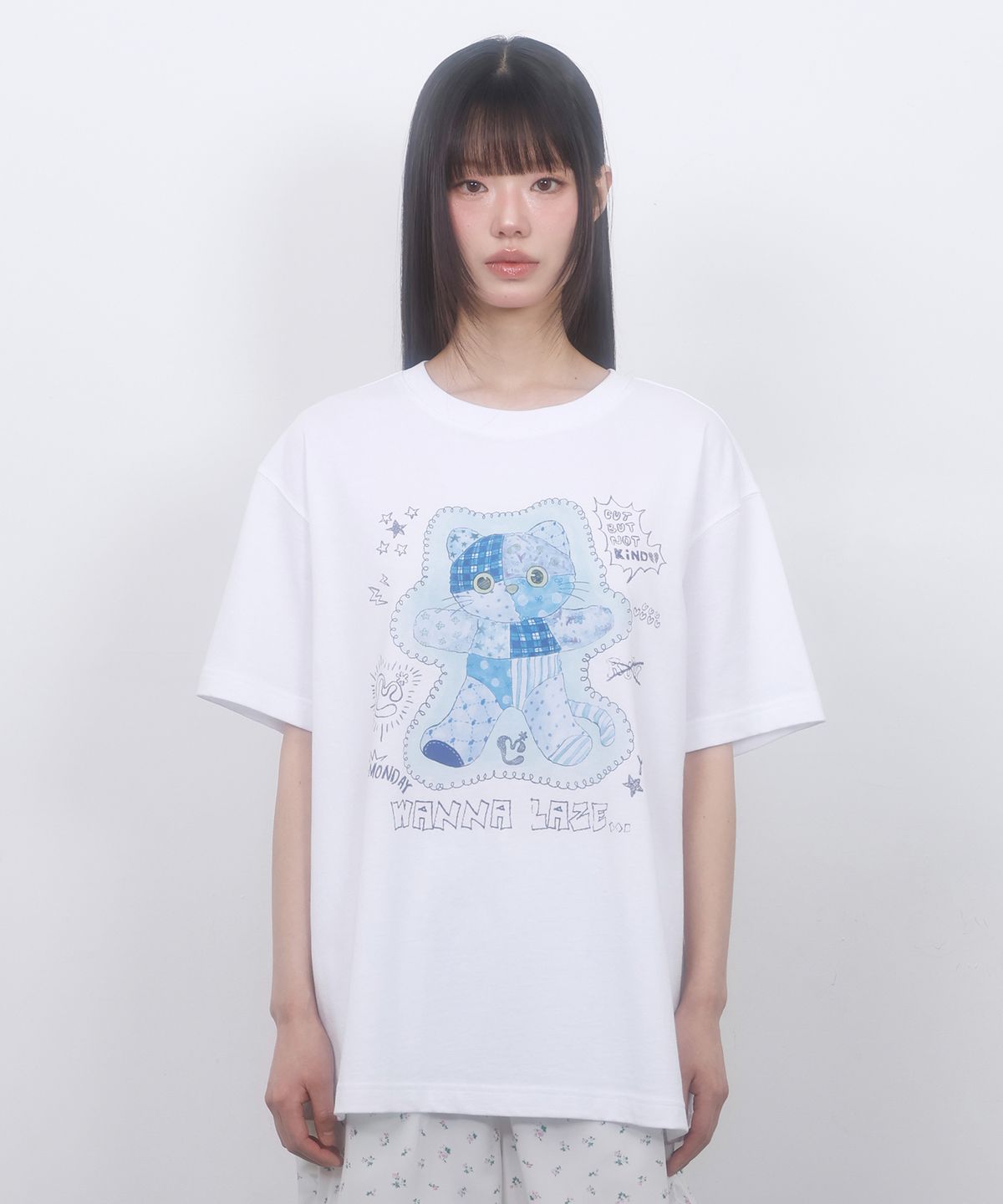 엘엠알(LMR) 토이 샹뇽이 그래피티 반팔 티셔츠 WHITE